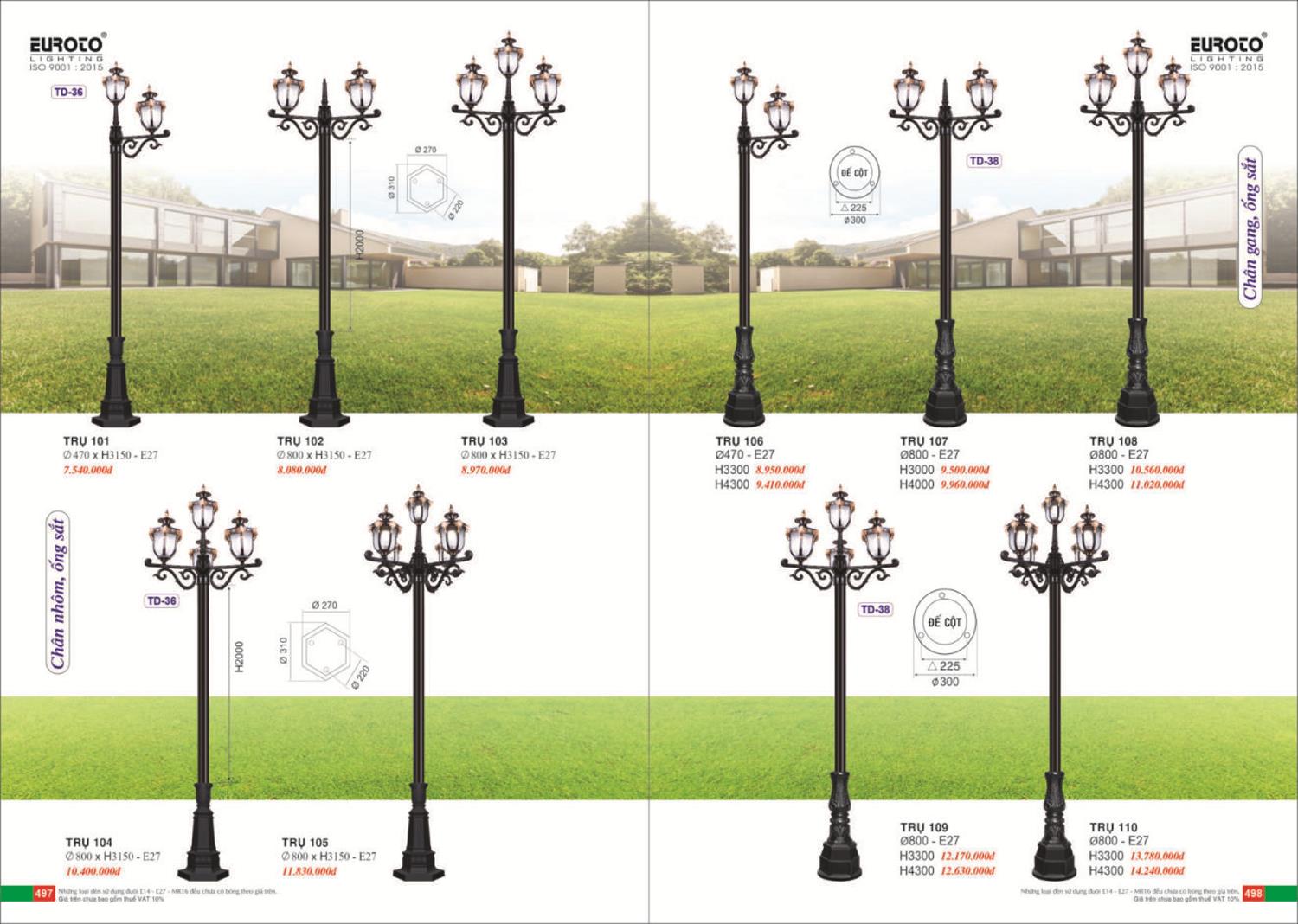 Catalogue Đèn Trang Trí EUROTO 2024 - Trang 250)