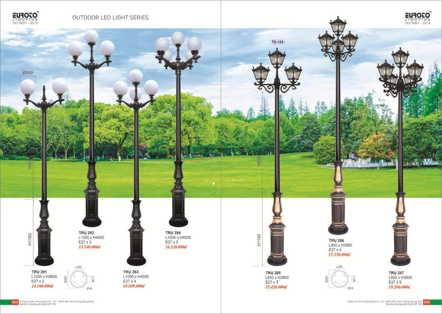 Catalogue Đèn Trang Trí EUROTO 2024 - Trang 254)