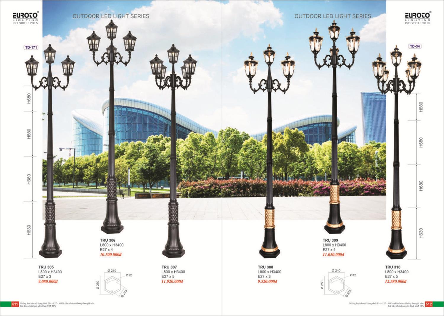 Catalogue Đèn Trang Trí EUROTO 2024 - Trang 257)