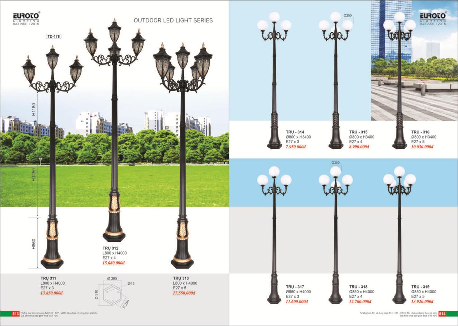 Catalogue Đèn Trang Trí EUROTO 2024 - Trang 258)