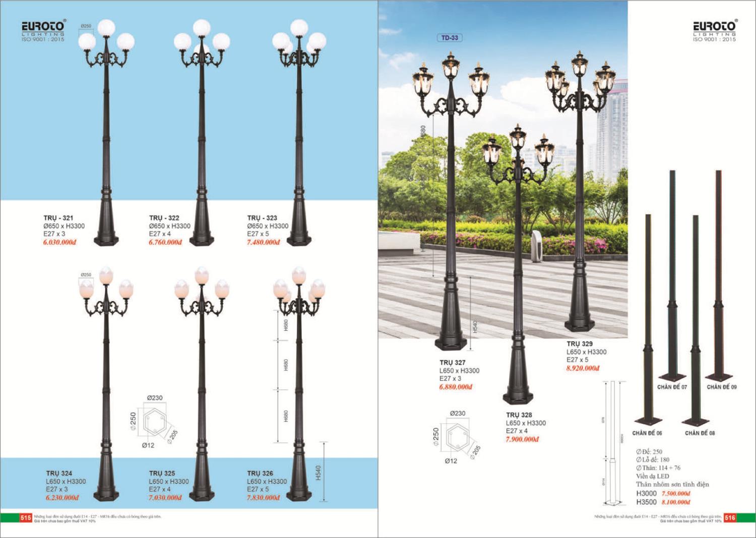 Catalogue Đèn Trang Trí EUROTO 2024 - Trang 259)