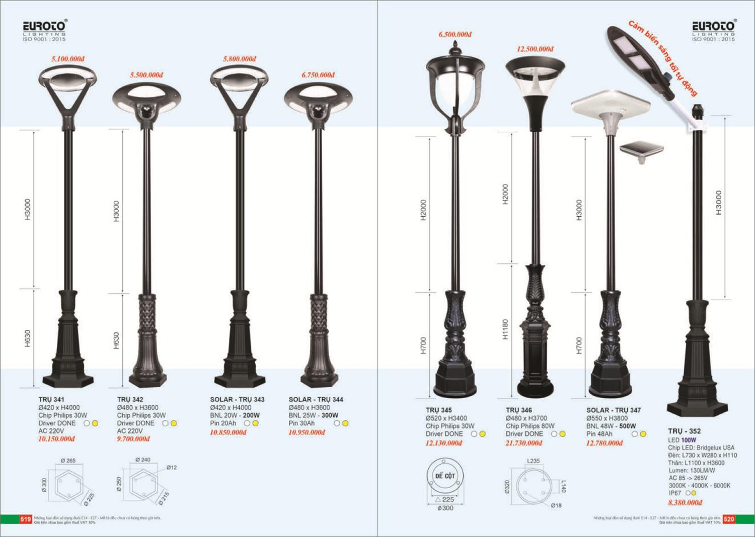 Catalogue Đèn Trang Trí EUROTO 2024 - Trang 261)