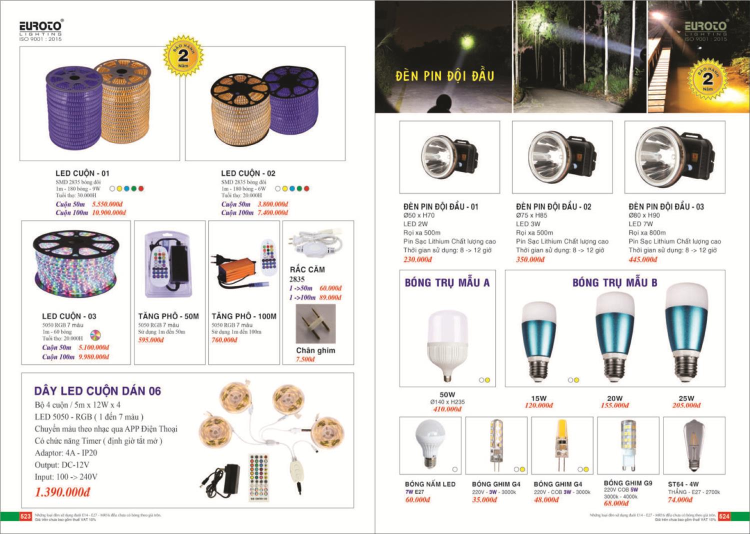 Catalogue Đèn Trang Trí EUROTO 2024 - Trang 263)