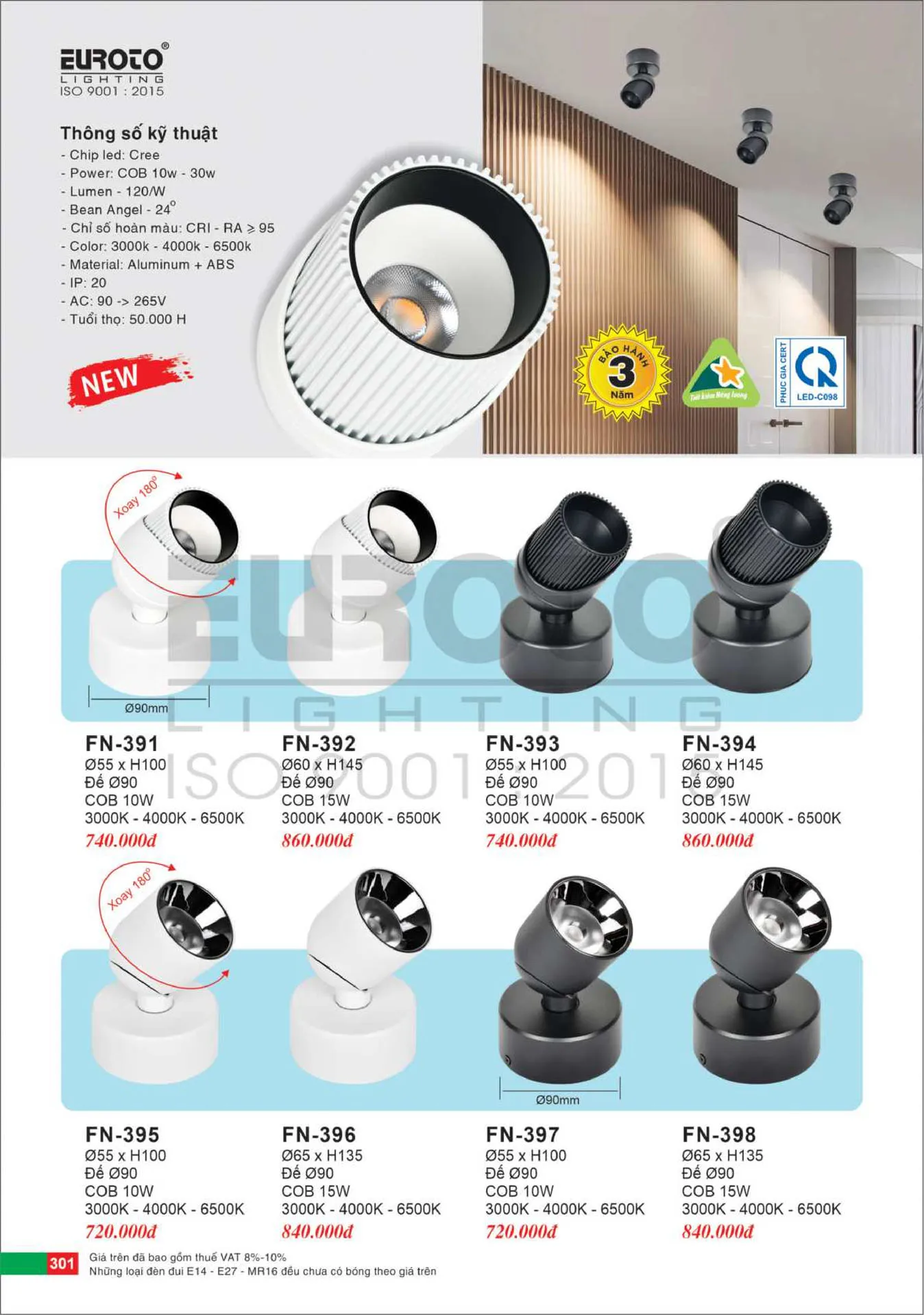 Catalogue Đèn Trang Trí EUROTO 2026 - Trang 302)