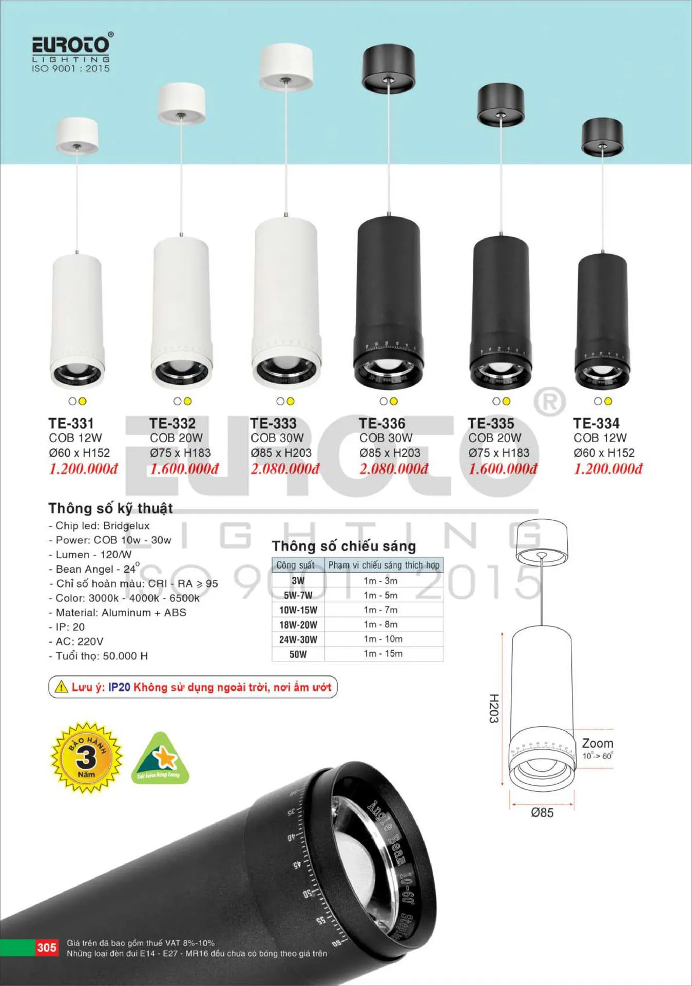 Catalogue Đèn Trang Trí EUROTO 2026 - Trang 306)