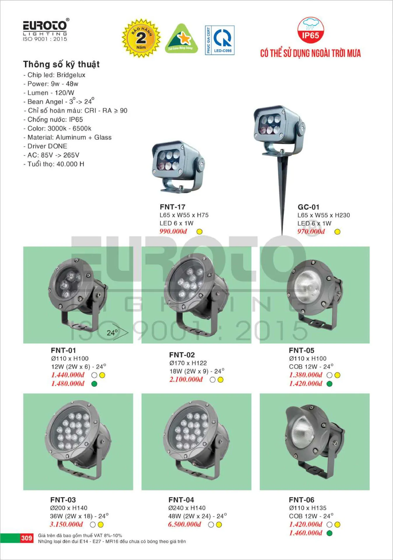 Catalogue Đèn Trang Trí EUROTO 2026 - Trang 310)