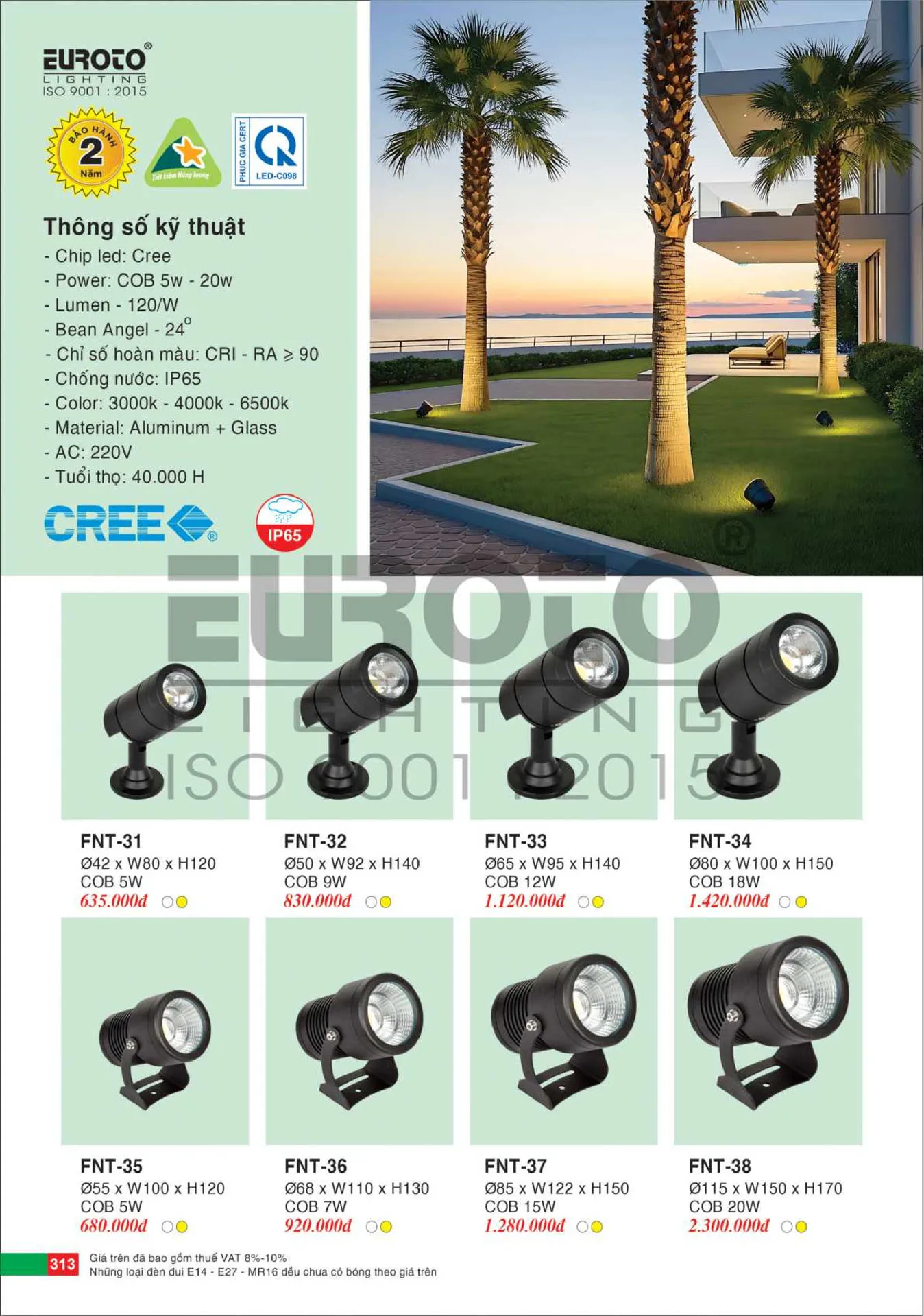 Catalogue Đèn Trang Trí EUROTO 2026 - Trang 314)