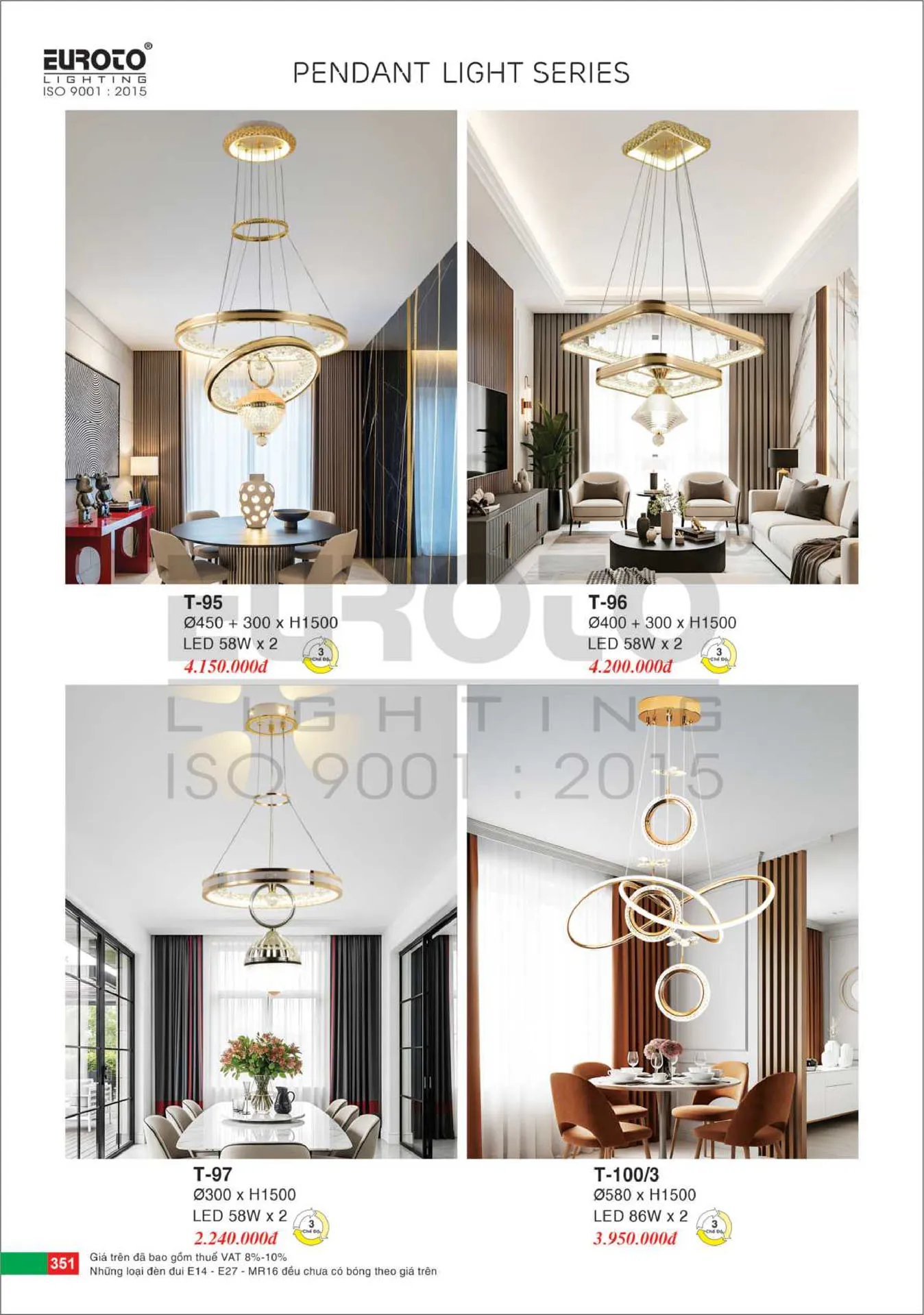 Catalogue Đèn Trang Trí EUROTO 2026 - Trang 352)