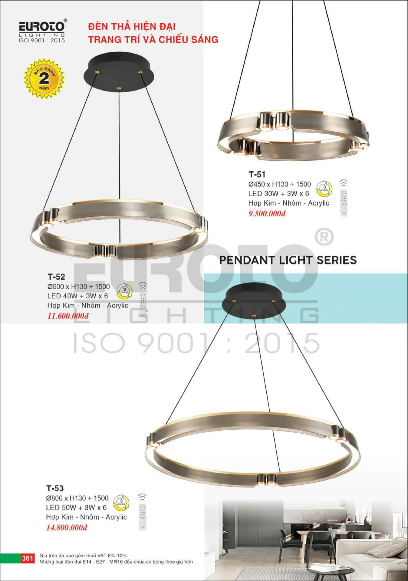 Catalogue Đèn Trang Trí EUROTO 2026 - Trang 362)