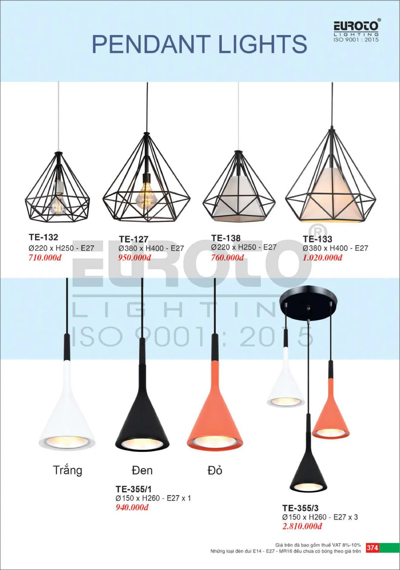 Catalogue Đèn Trang Trí EUROTO 2026 - Trang 375)