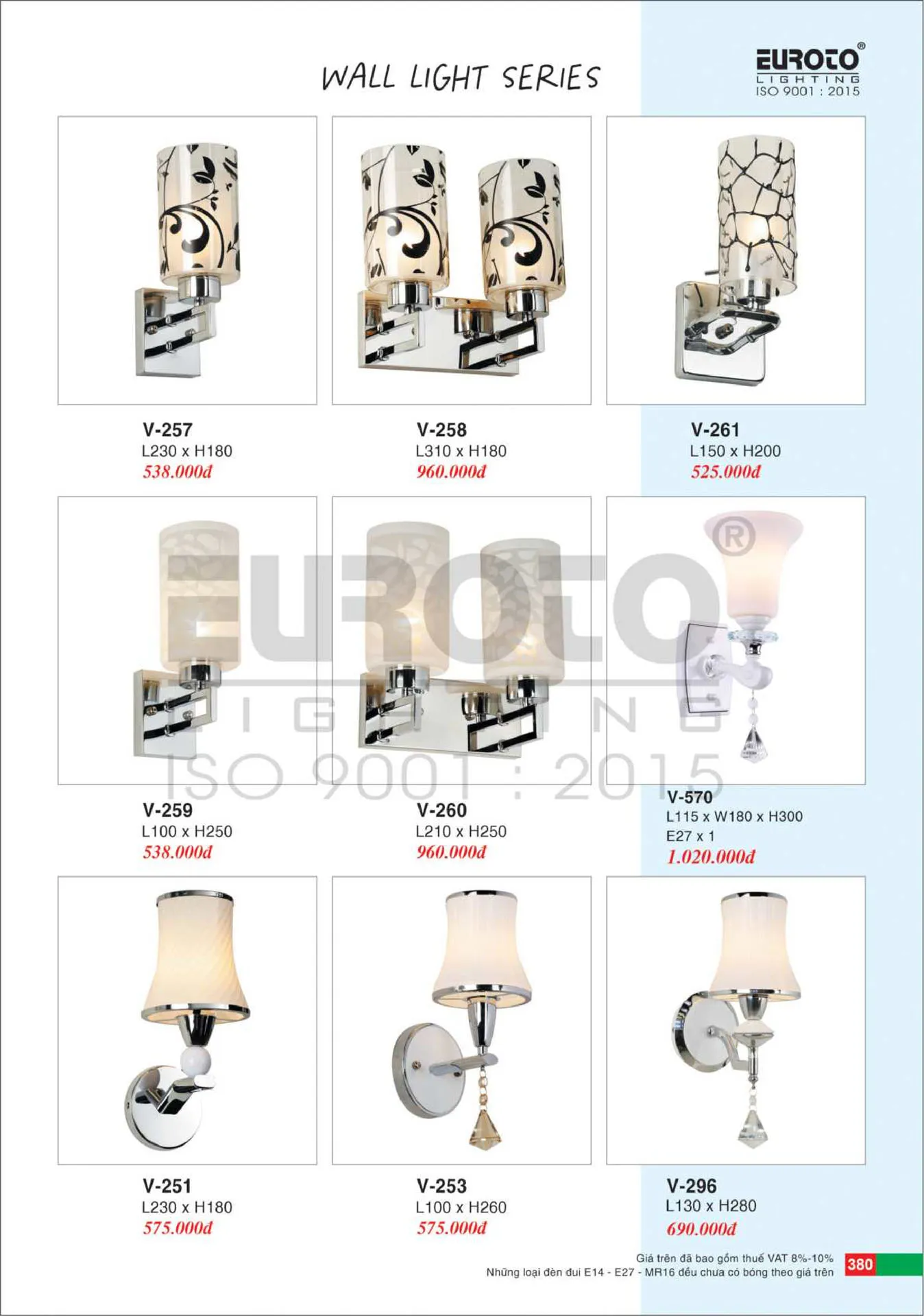 Catalogue Đèn Trang Trí EUROTO 2026 - Trang 381)