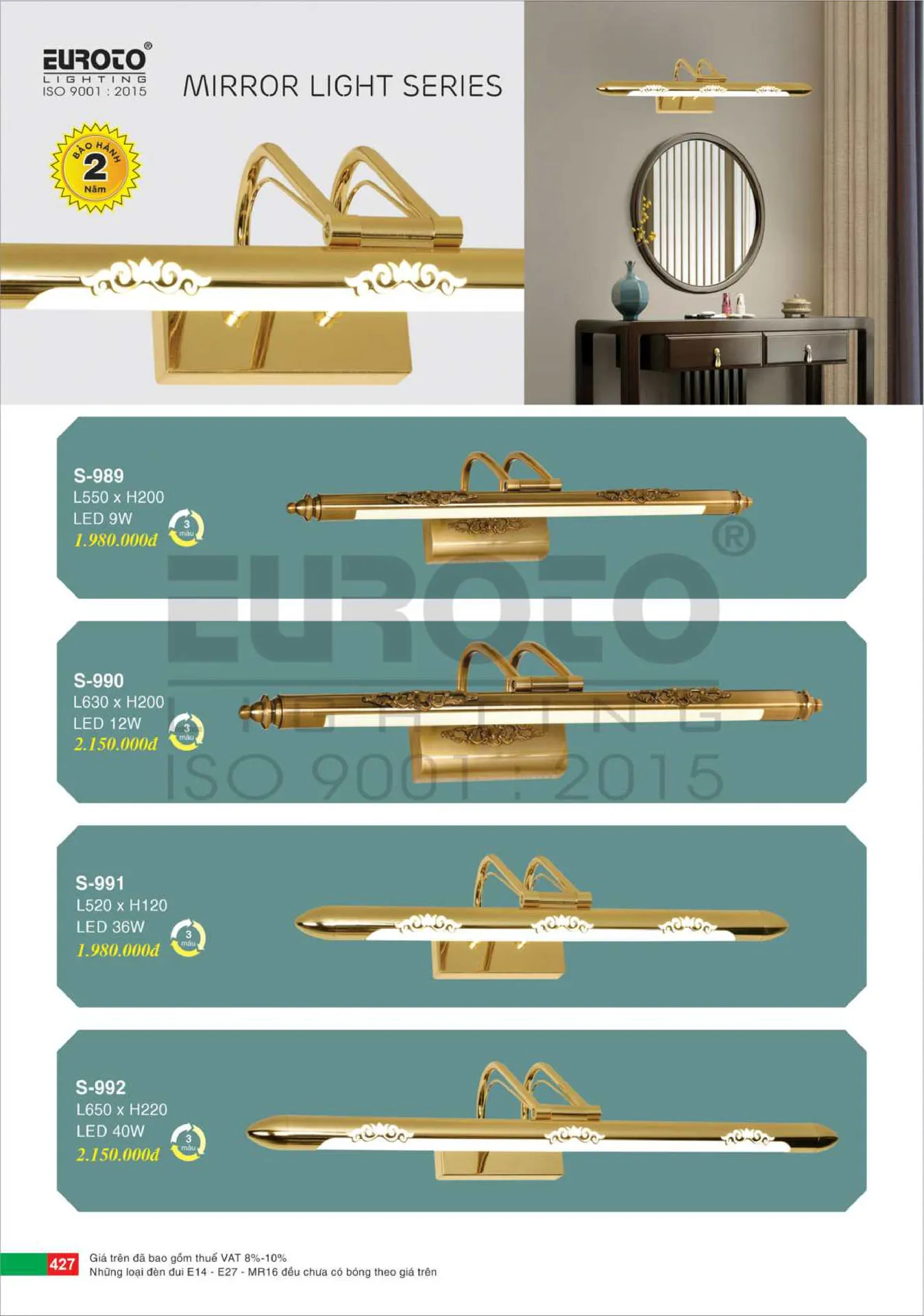 Catalogue Đèn Trang Trí EUROTO 2026 - Trang 428)