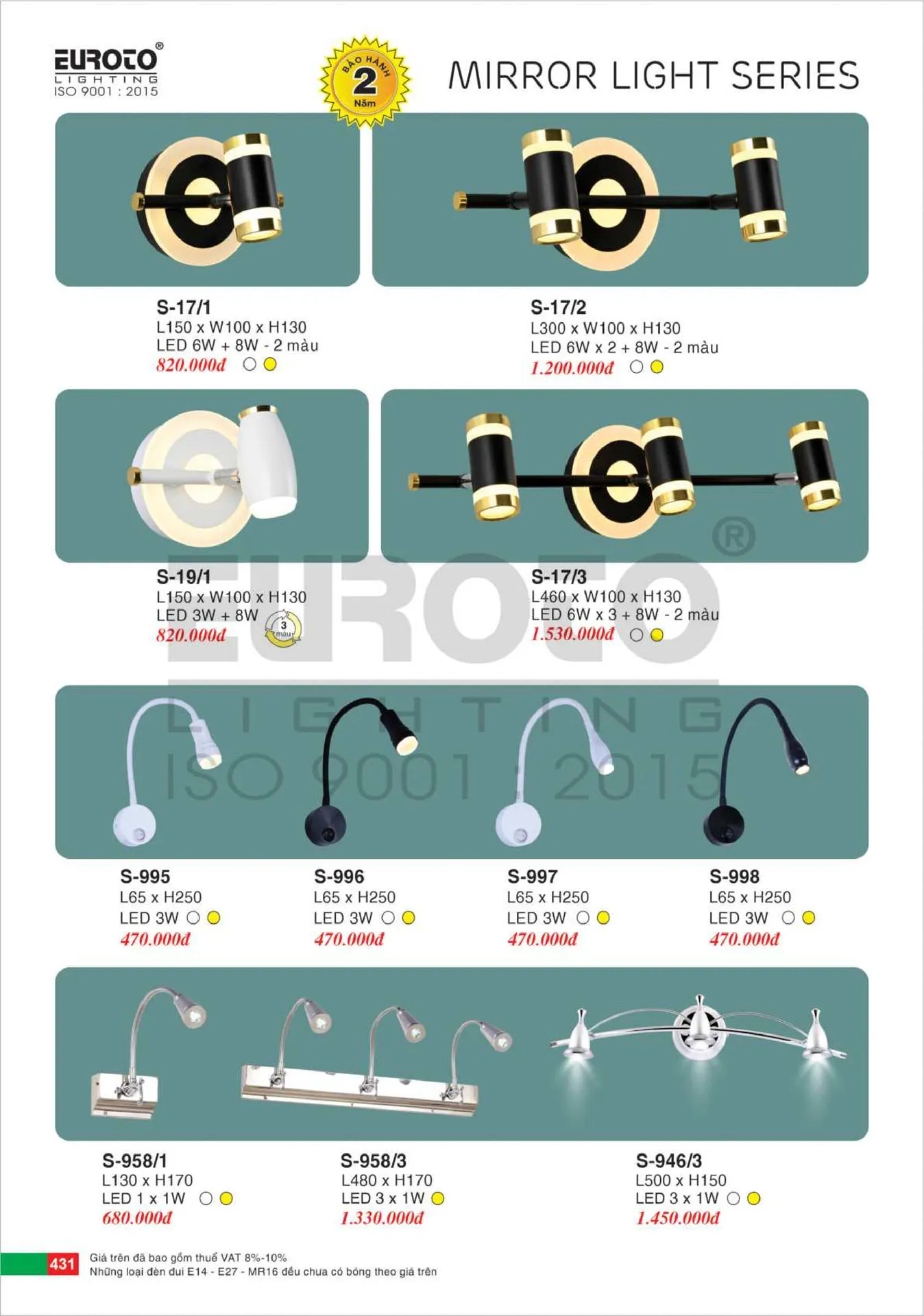 Catalogue Đèn Trang Trí EUROTO 2026 - Trang 432)