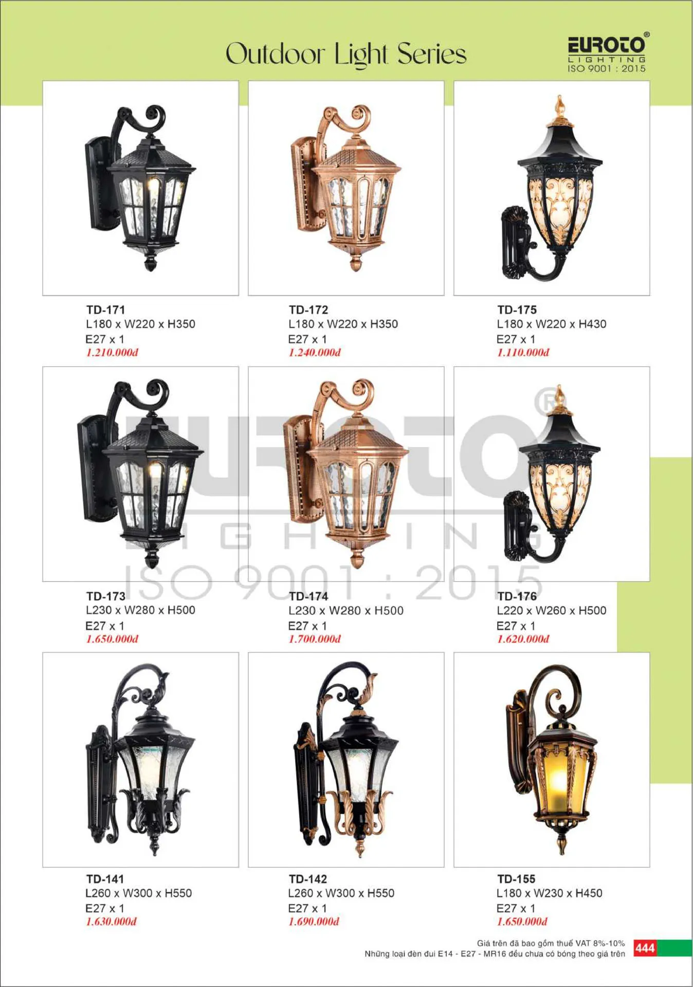 Catalogue Đèn Trang Trí EUROTO 2026 - Trang 445)