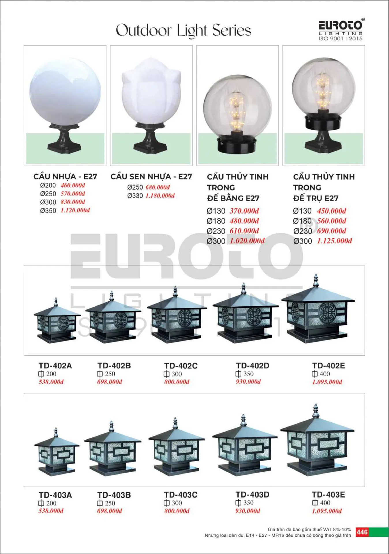 Catalogue Đèn Trang Trí EUROTO 2026 - Trang 447)