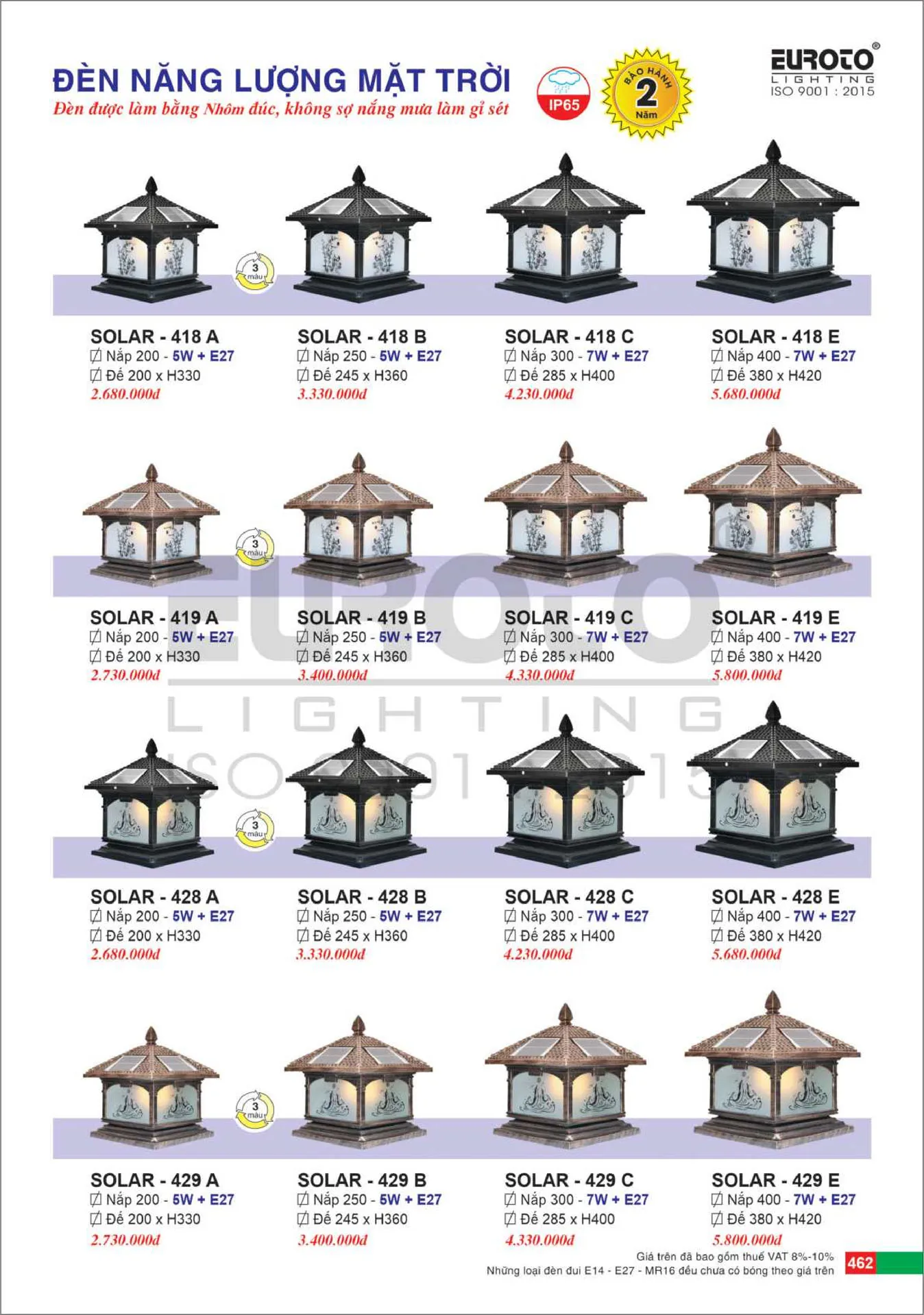 Catalogue Đèn Trang Trí EUROTO 2026 - Trang 463)