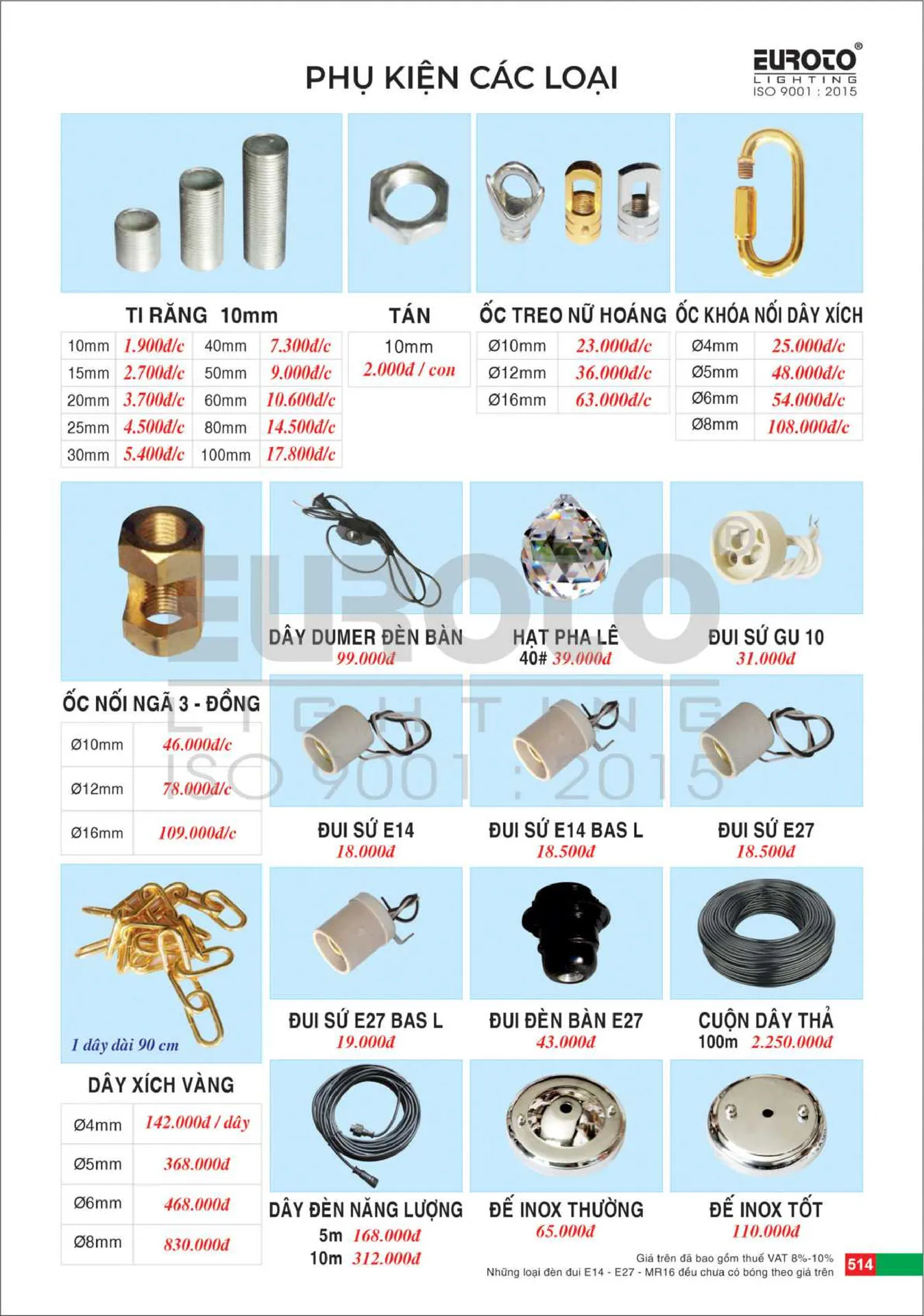 Catalogue Đèn Trang Trí EUROTO 2026 - Trang 515)
