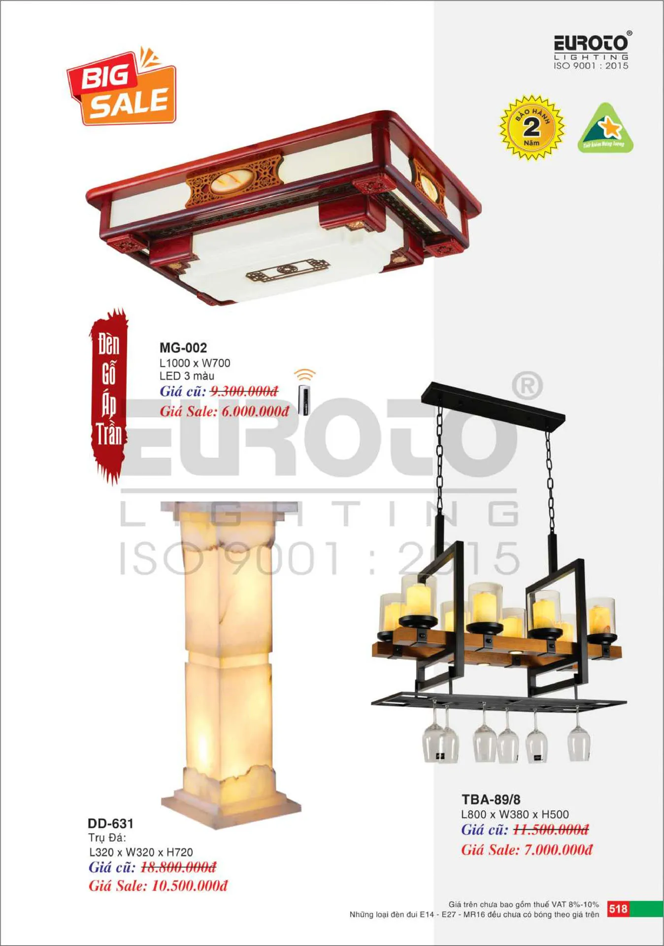Catalogue Đèn Trang Trí EUROTO 2026 - Trang 519)