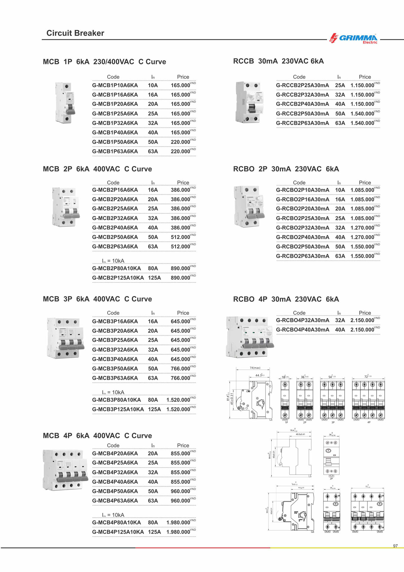 Catalogue GRIMMA 2026 (Công tắc & Ổ cắm) - Trang 97)