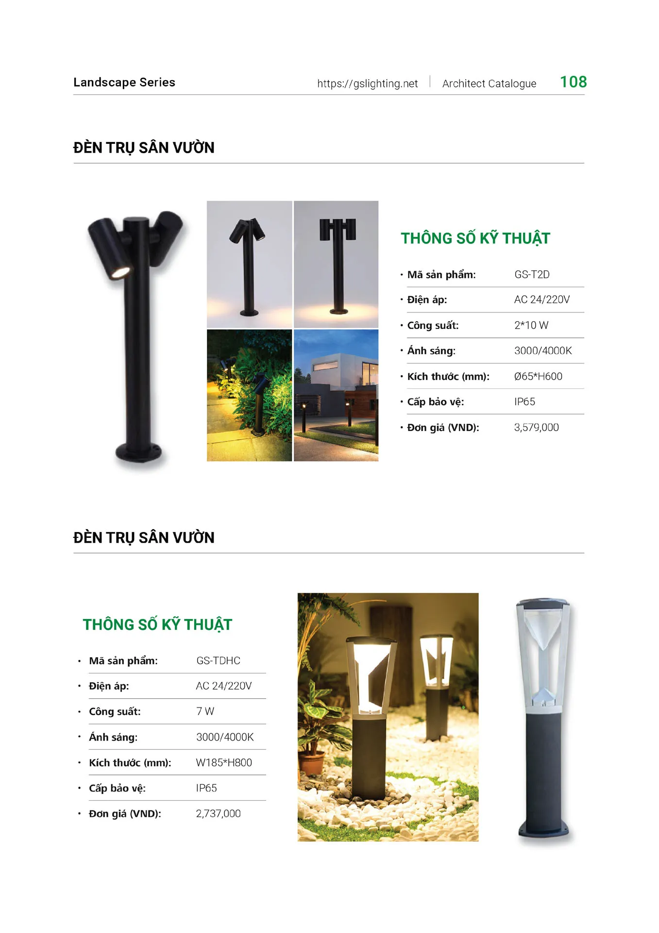 Catalogue Bảng Giá Đèn Led GS LIGHTING 2026 - Trang 108)