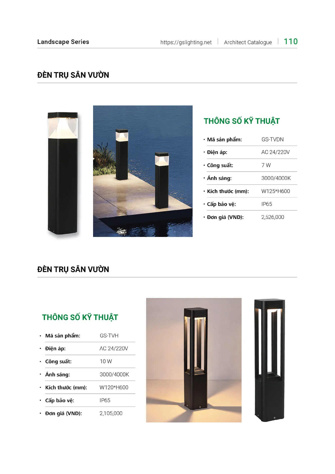 Catalogue Bảng Giá Đèn Led GS LIGHTING 2026 - Trang 110)