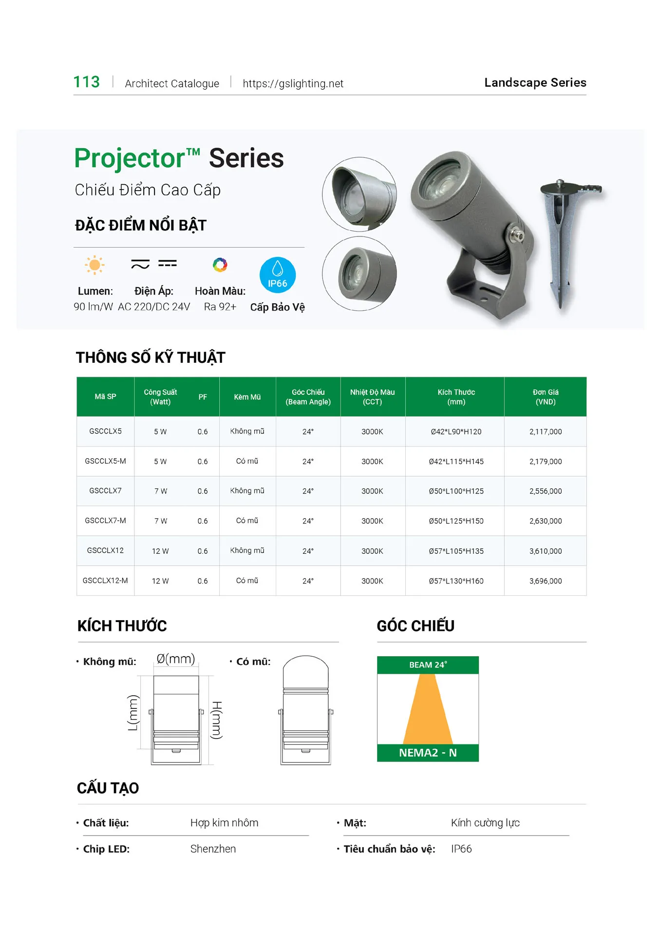 Catalogue Bảng Giá Đèn Led GS LIGHTING 2026 - Trang 113)