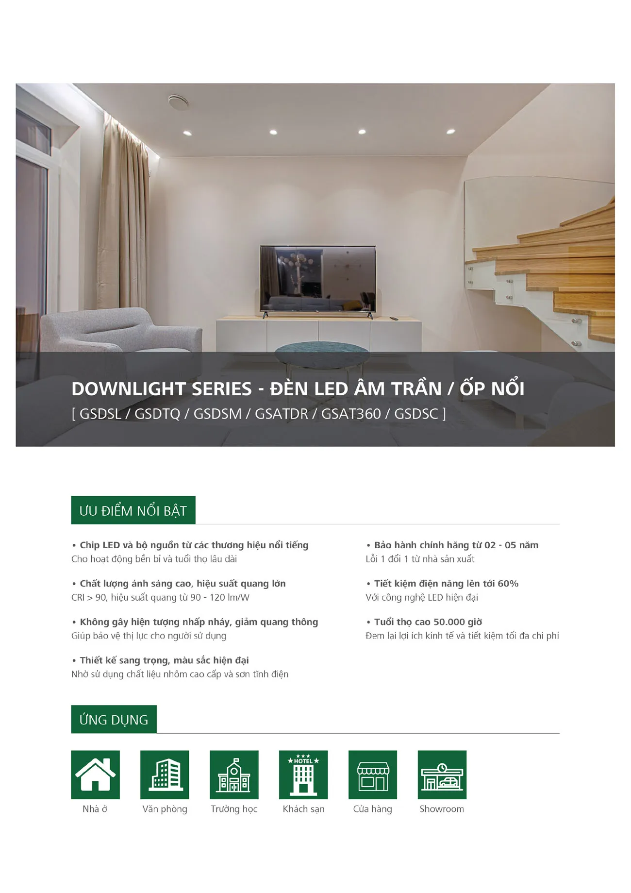 Catalogue Bảng Giá Đèn Led GS LIGHTING 2025 - Trang 3)