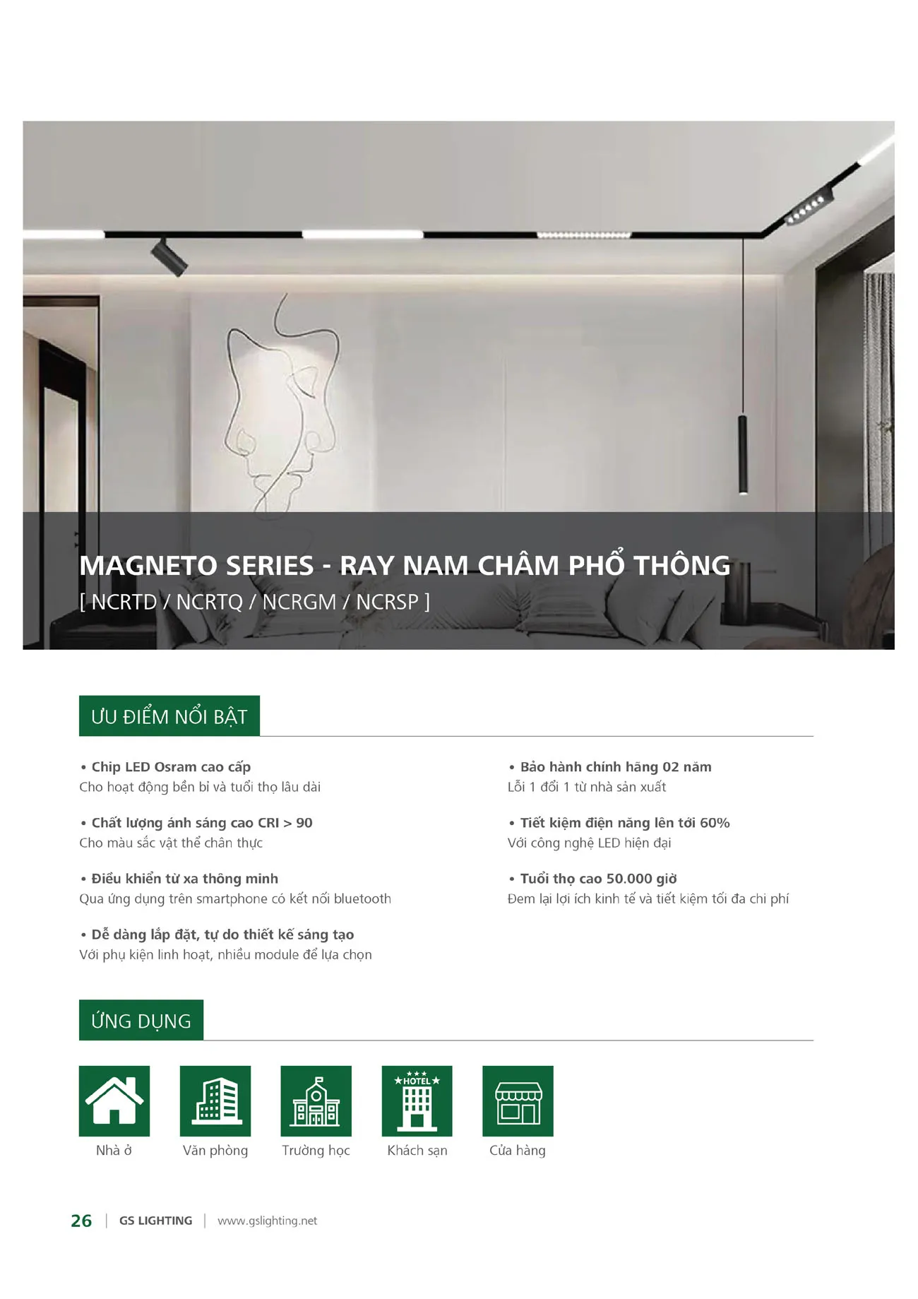 Catalogue Bảng Giá Đèn Led GS LIGHTING 2025 - Trang 128)
