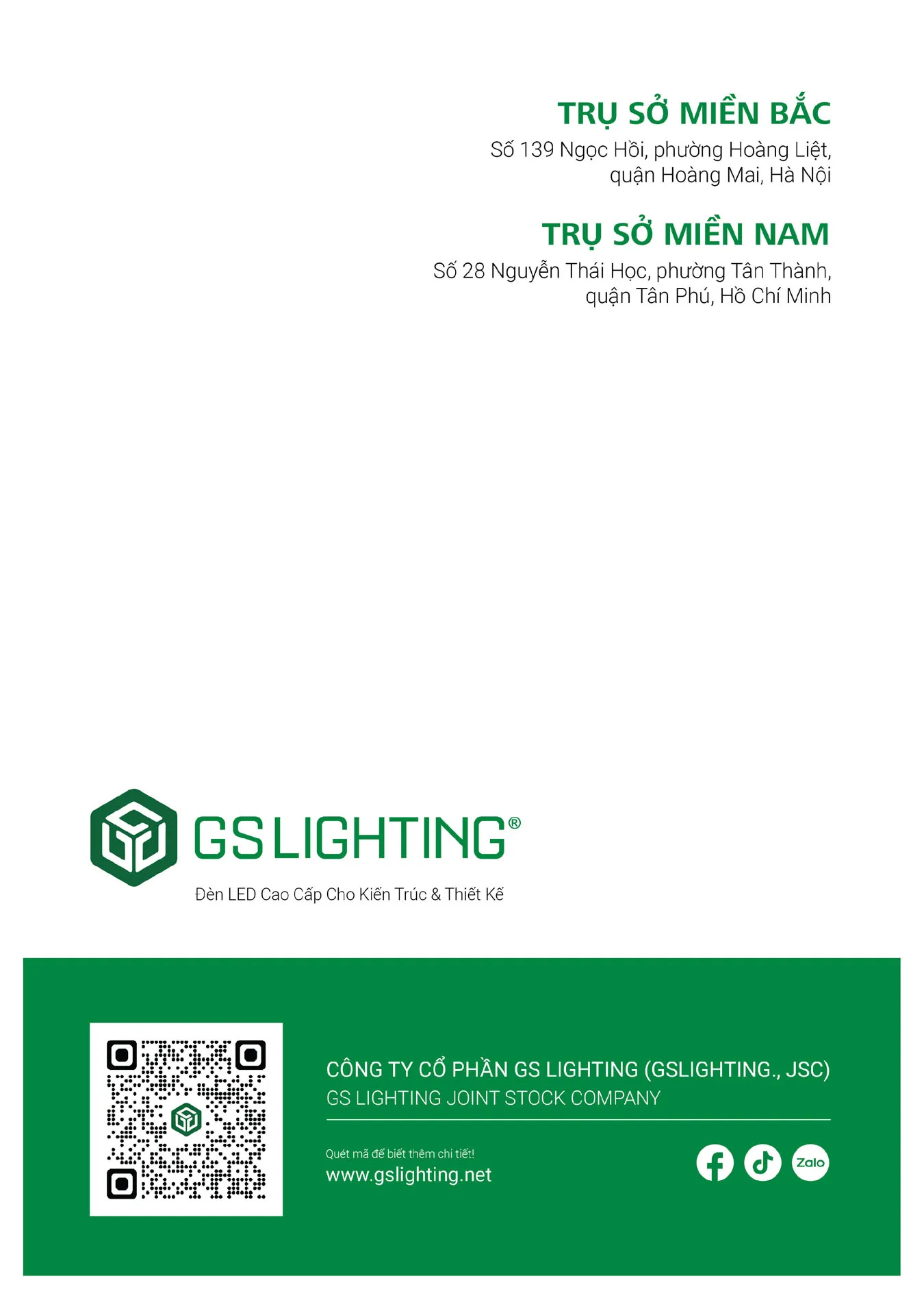Catalogue Bảng Giá Đèn Led GS LIGHTING 2025 - Trang 128)