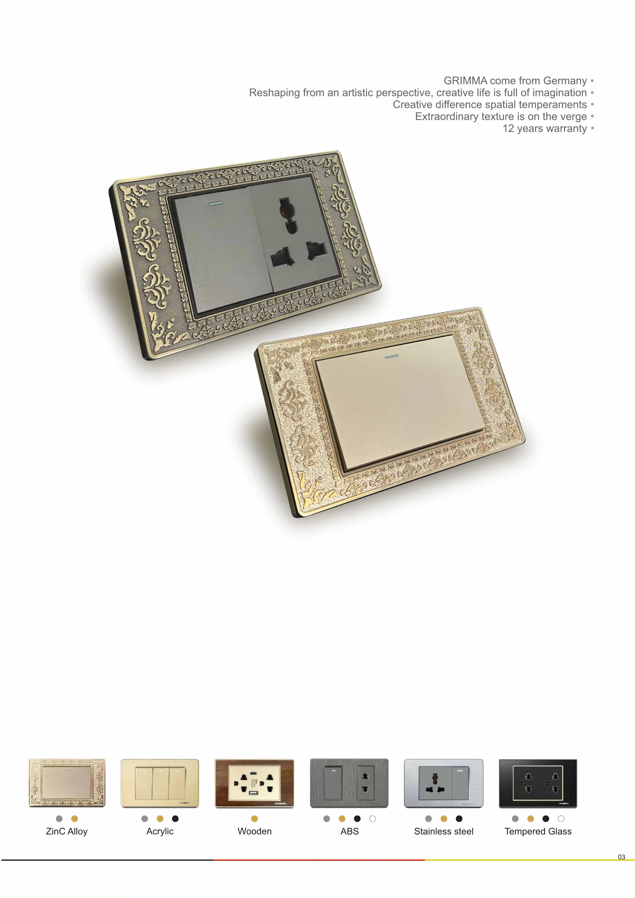 Catalogue GRIMMA 2025 (Công tắc & Ổ cắm) - Trang 4)