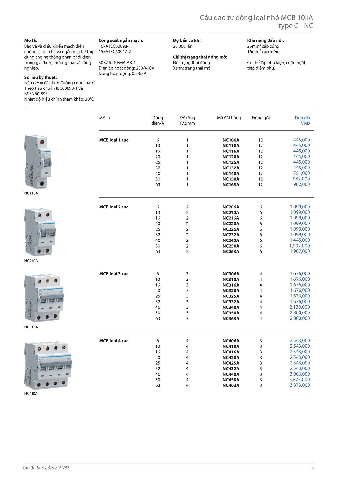 Catalogue thiết bị điện HAGER 2025 - Trang 3)