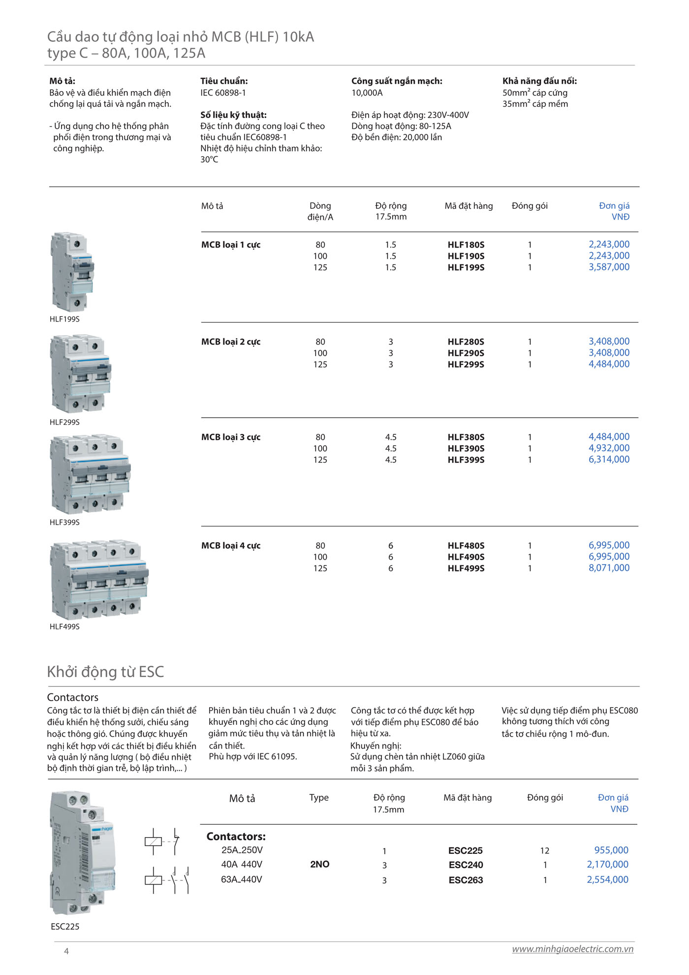 Catalogue thiết bị điện HAGER 2025 - Trang 4)