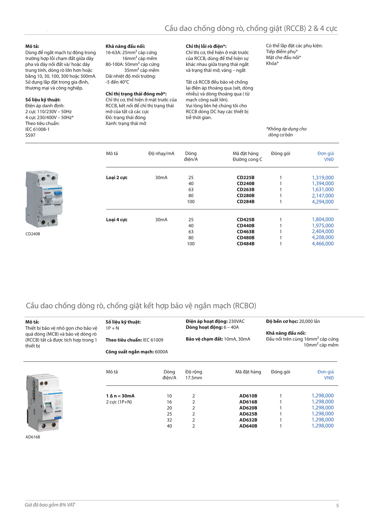 Catalogue thiết bị điện HAGER 2025 - Trang 5)