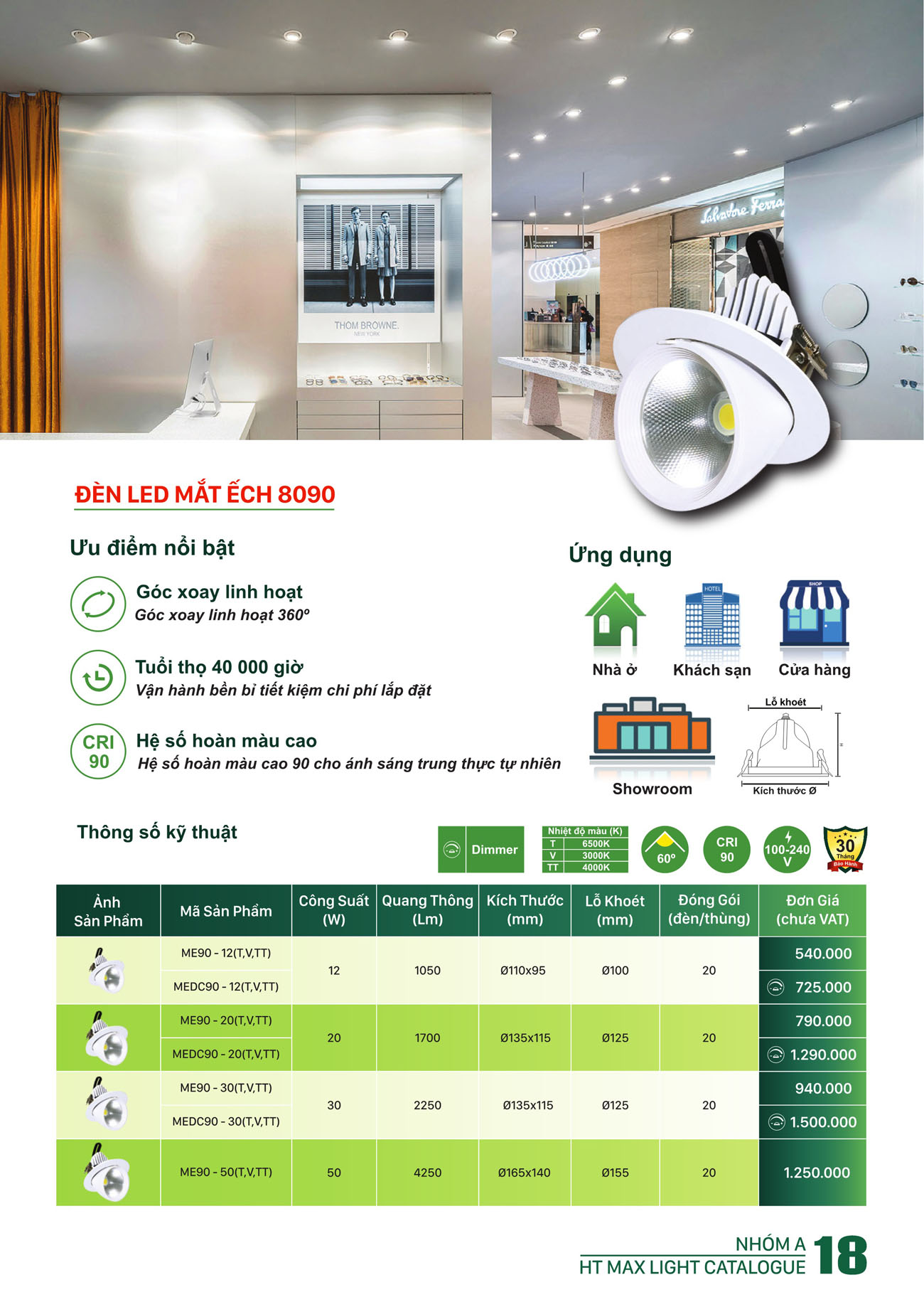 Bảng Giá Đèn Led HT Max Light 2025 - Trang 18)