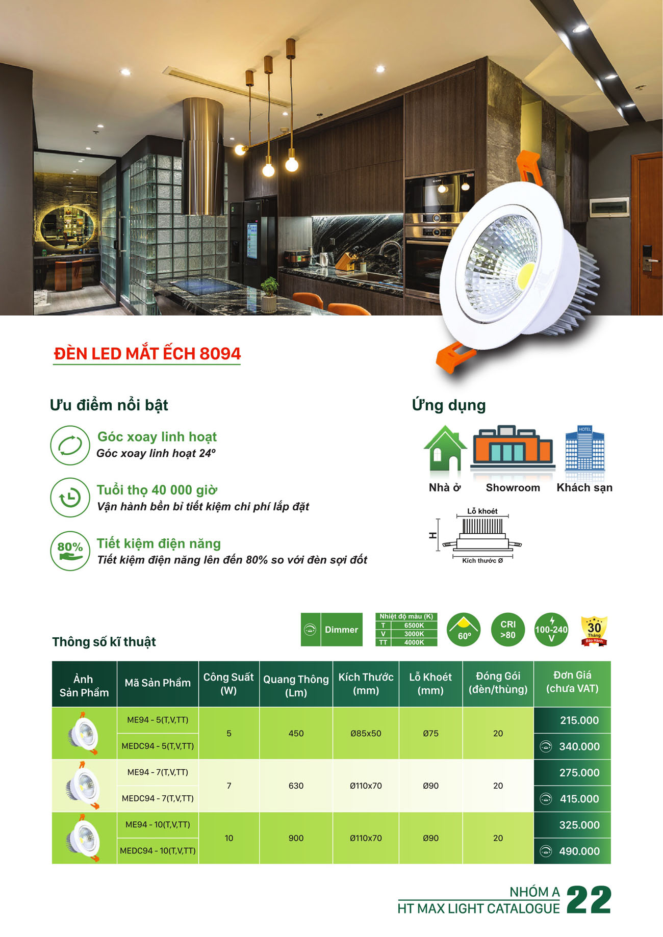Bảng Giá Đèn Led HT Max Light 2025 - Trang 22)