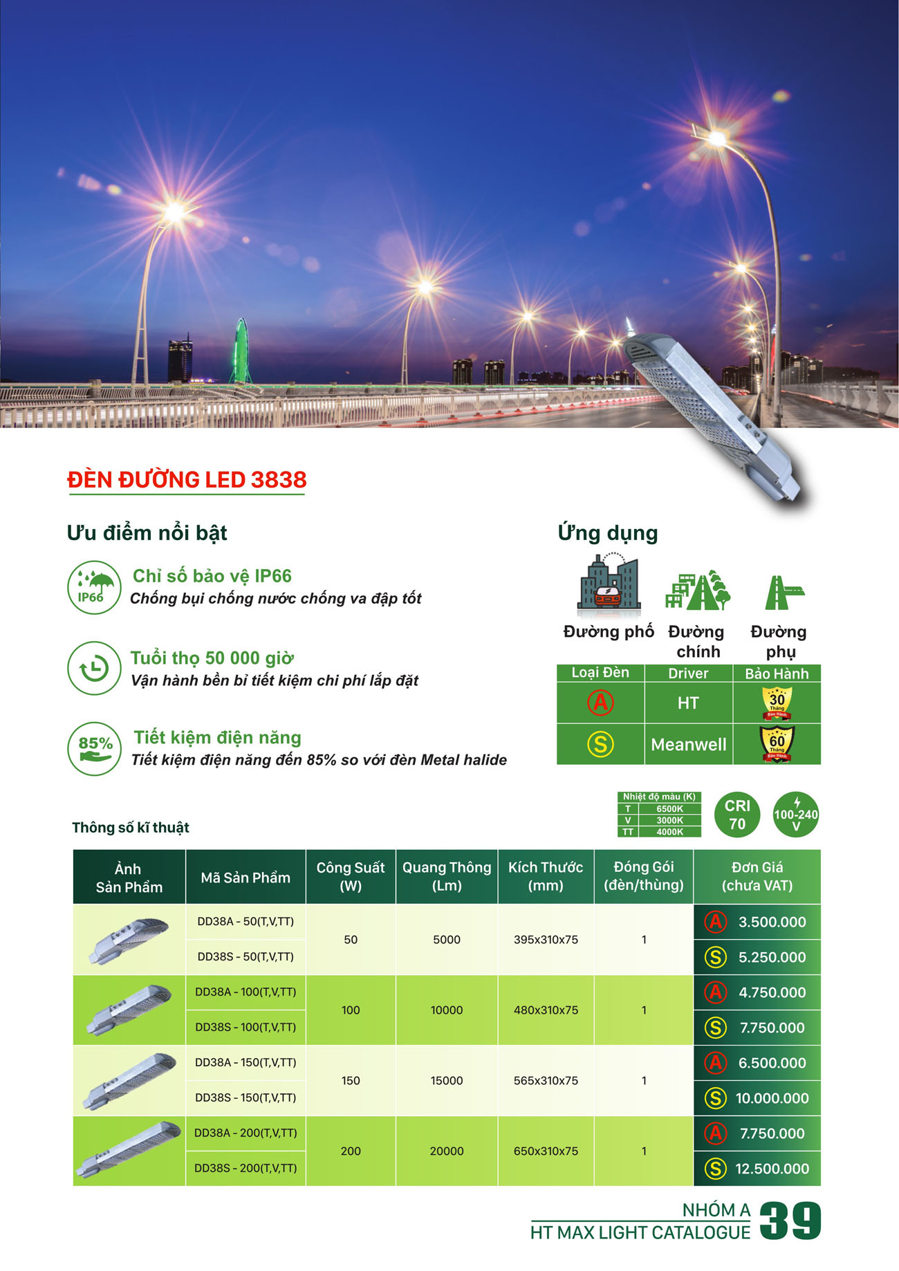 Bảng Giá Đèn Led HT Max Light 2025 - Trang 39)
