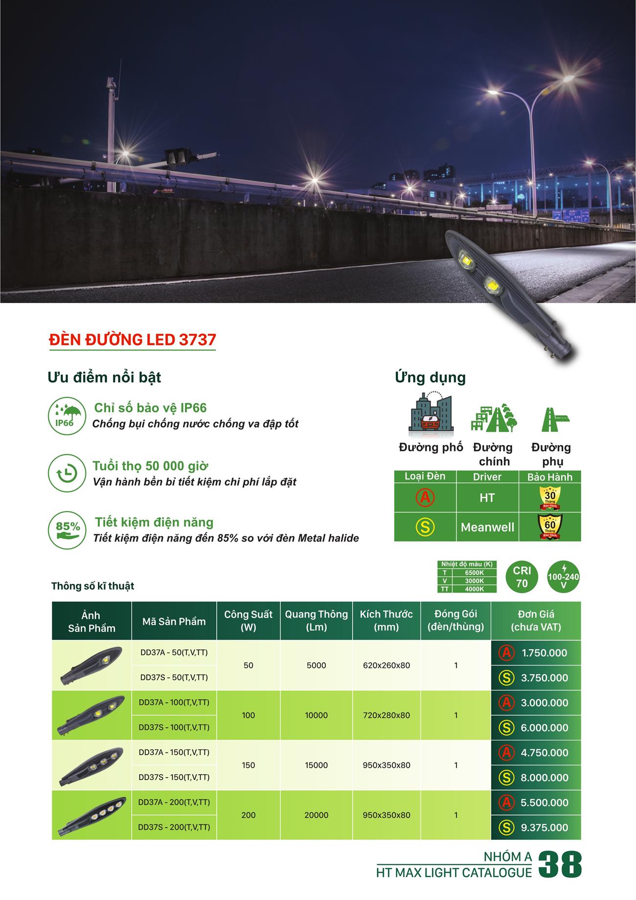 Bảng Giá Đèn Led HT Max Light 2023 - Trang 38)