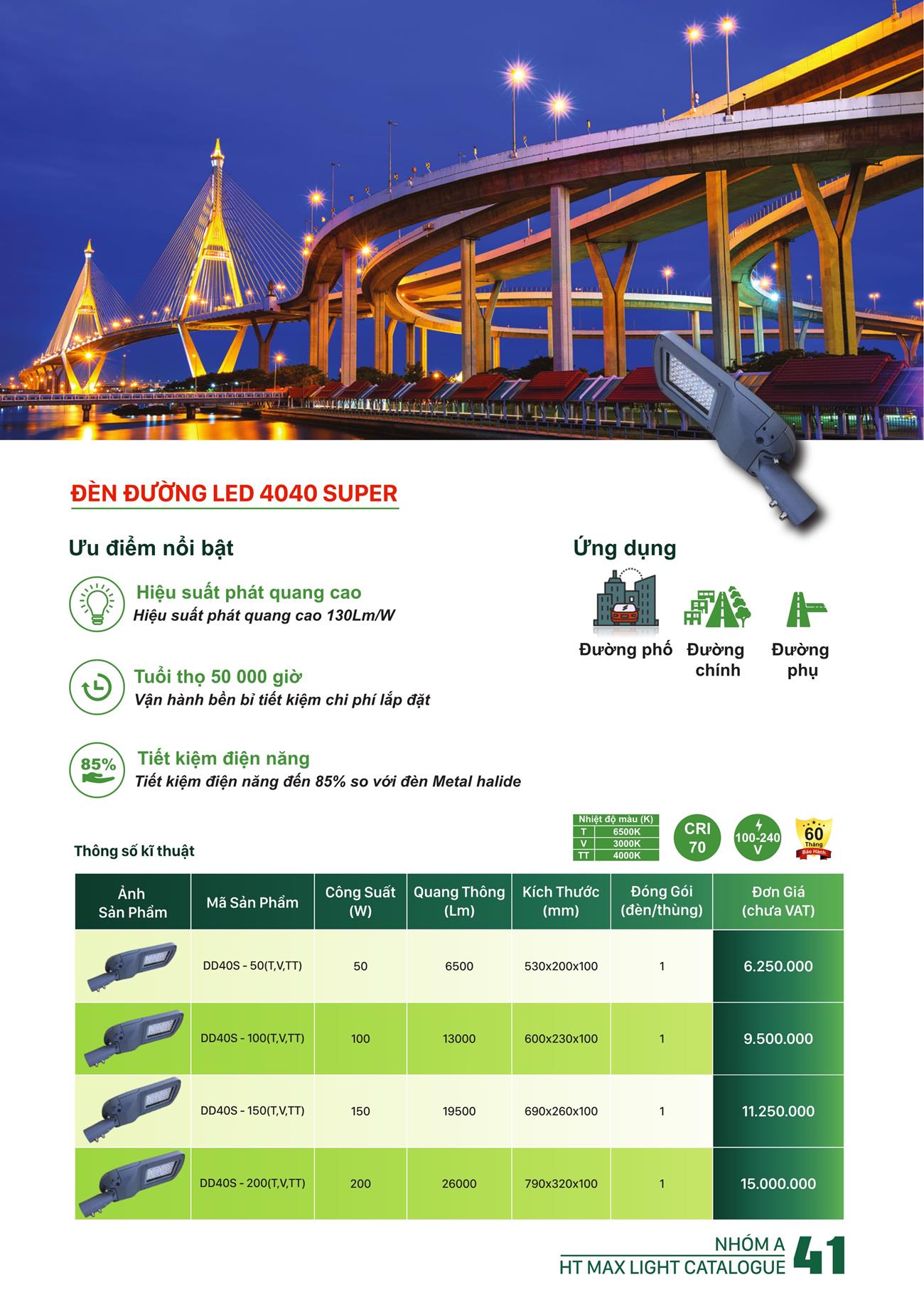 Bảng Giá Đèn Led HT Max Light 2023 - Trang 41)
