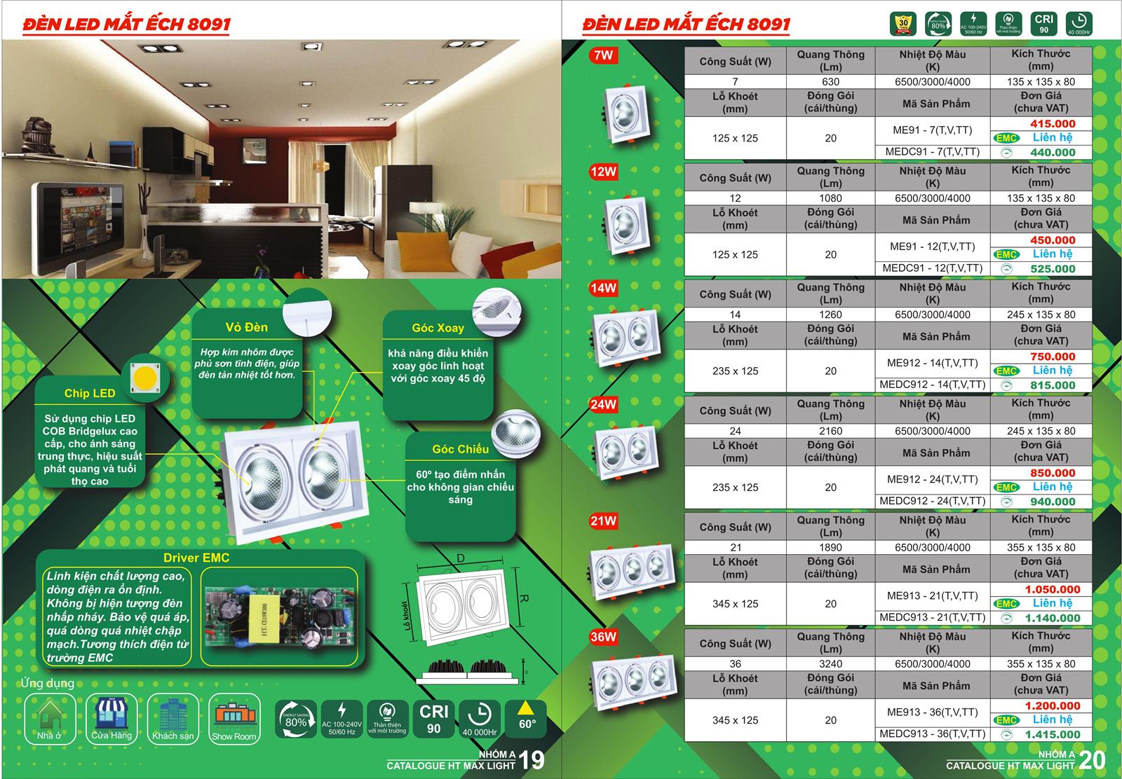 Bảng Giá Đèn Led HT Max Light 2022 - Trang 10)