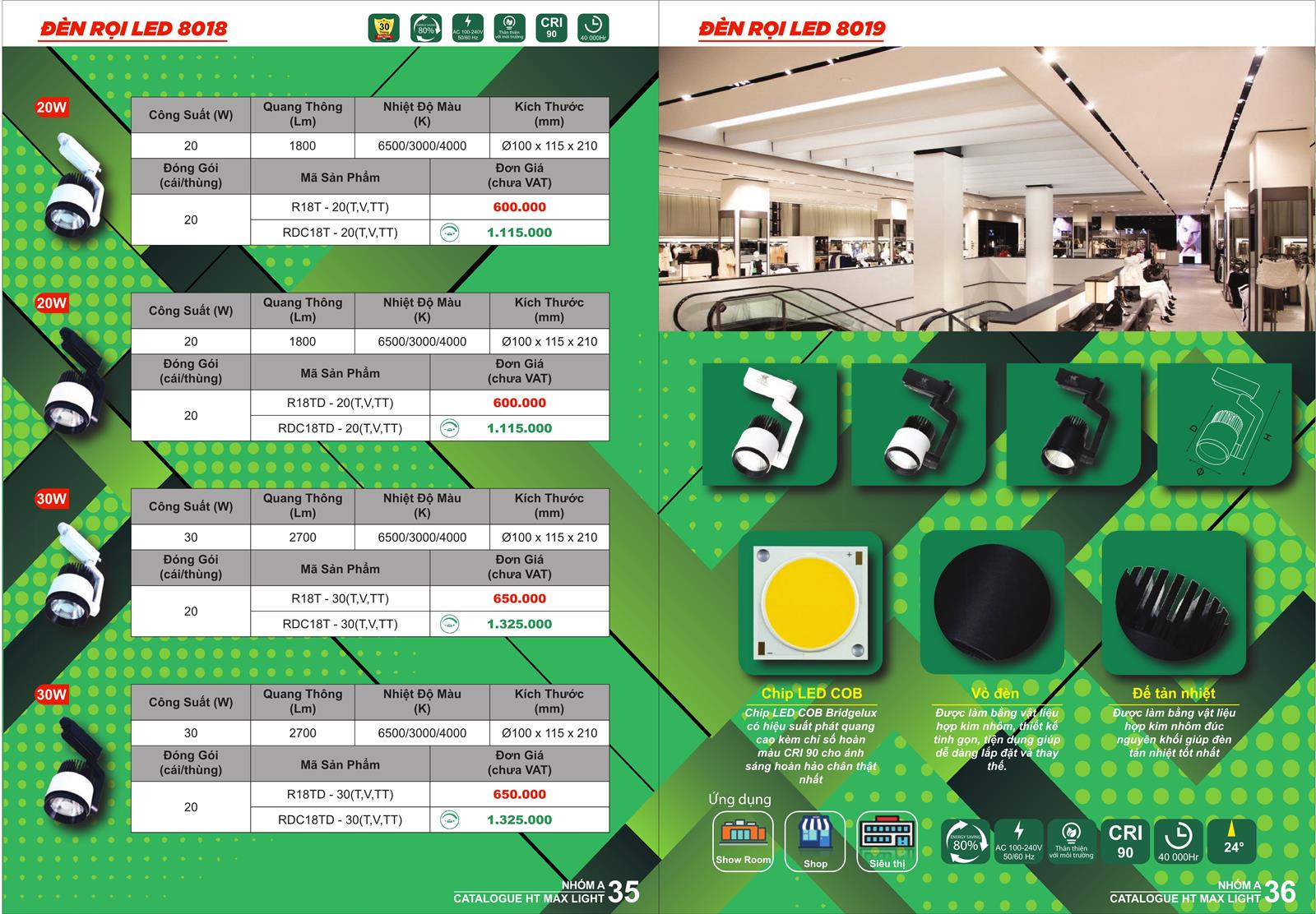 Bảng Giá Đèn Led HT Max Light 2022 - Trang 18)
