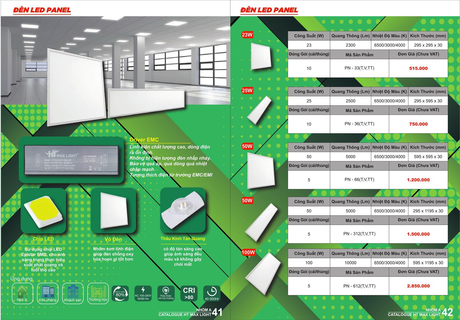 Bảng Giá Đèn Led HT Max Light 2022 - Trang 21)