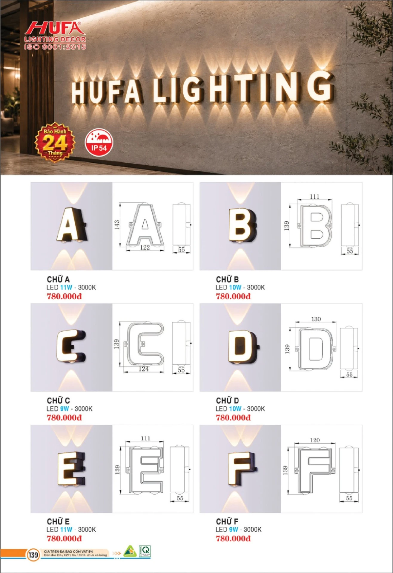 Bảng Giá Đèn Chiếu Sáng LED HUFA 2026 - Trang 140)
