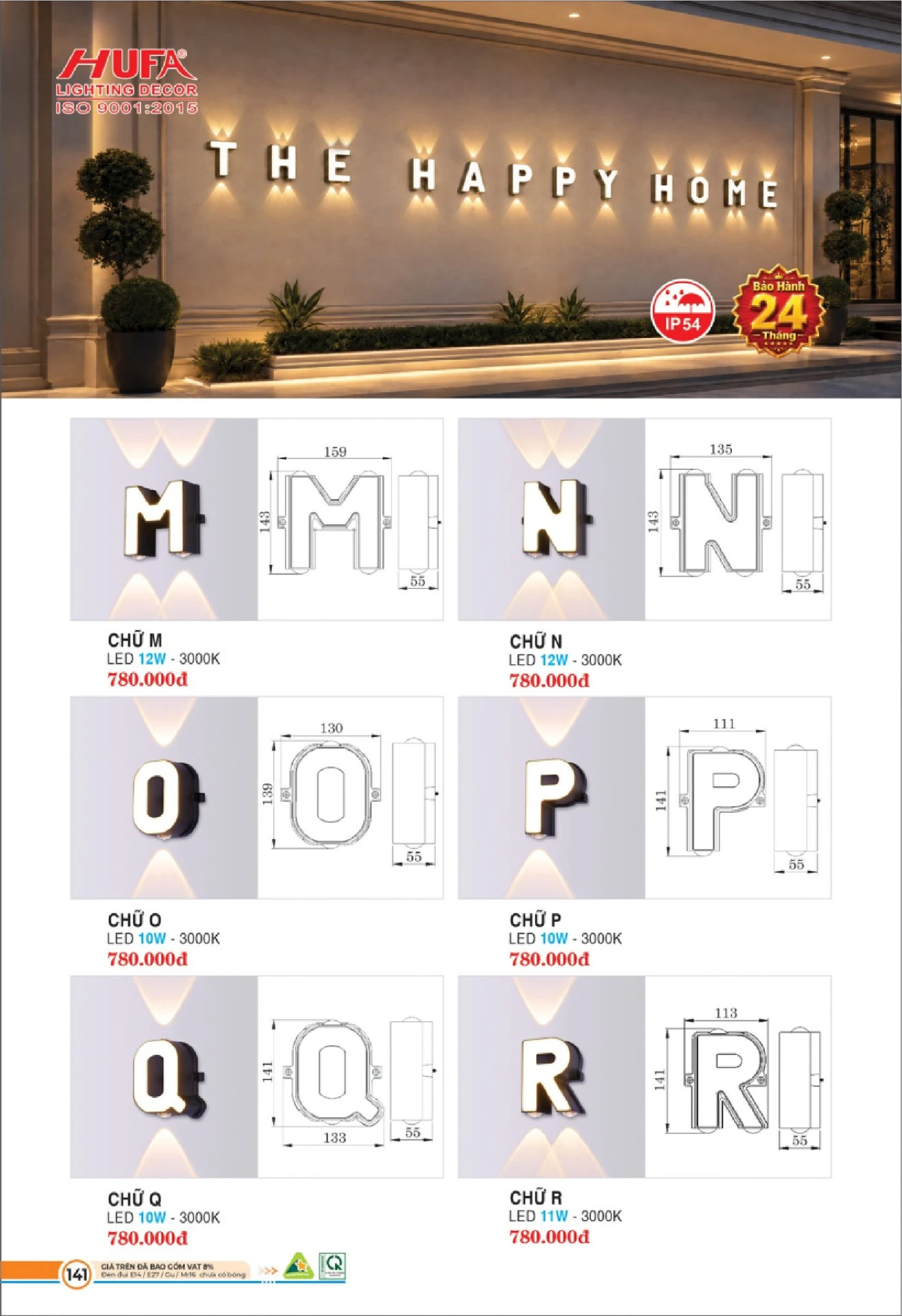 Bảng Giá Đèn Chiếu Sáng LED HUFA 2026 - Trang 142)