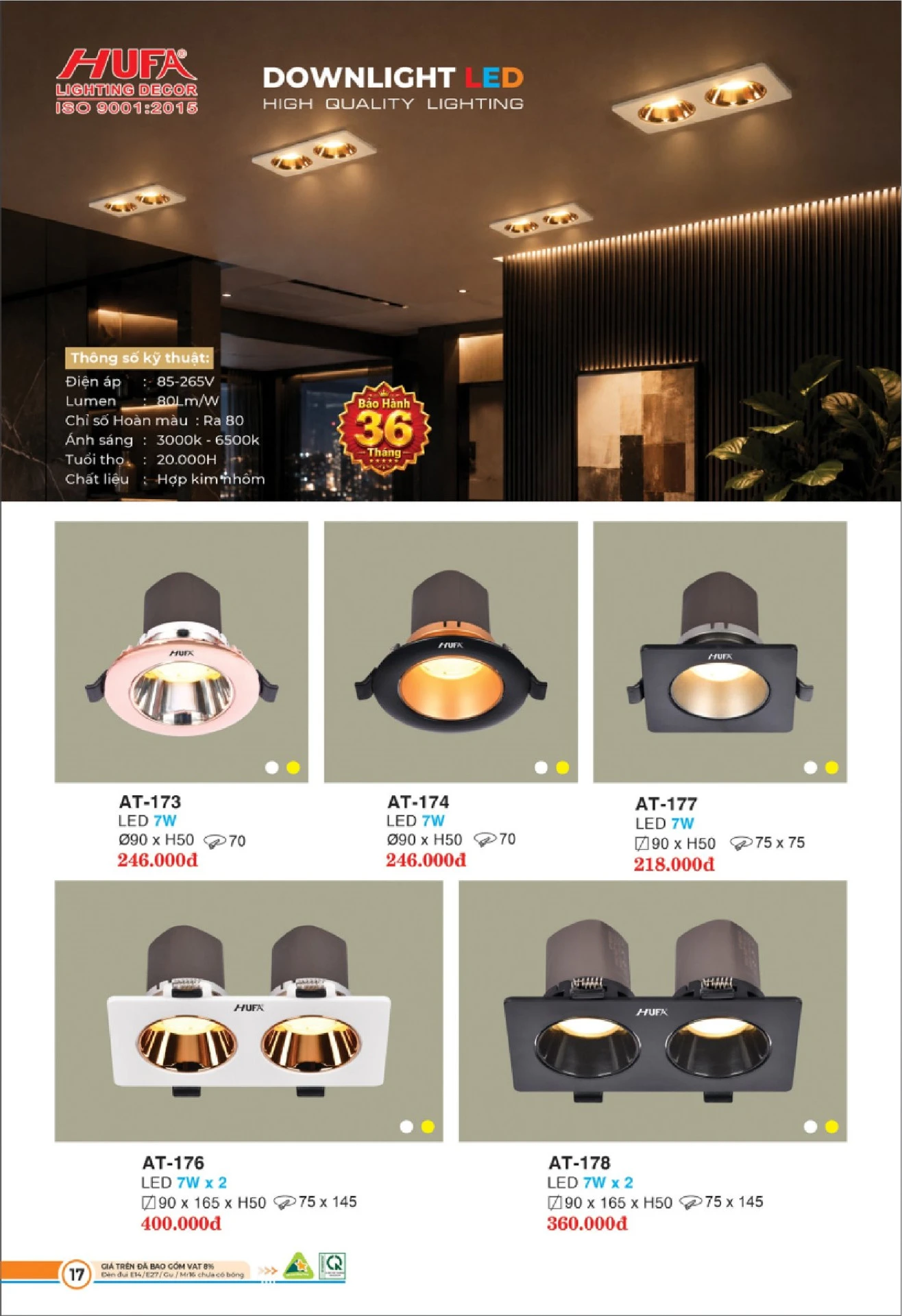 Bảng Giá Đèn Chiếu Sáng LED HUFA 2026 - Trang 18)