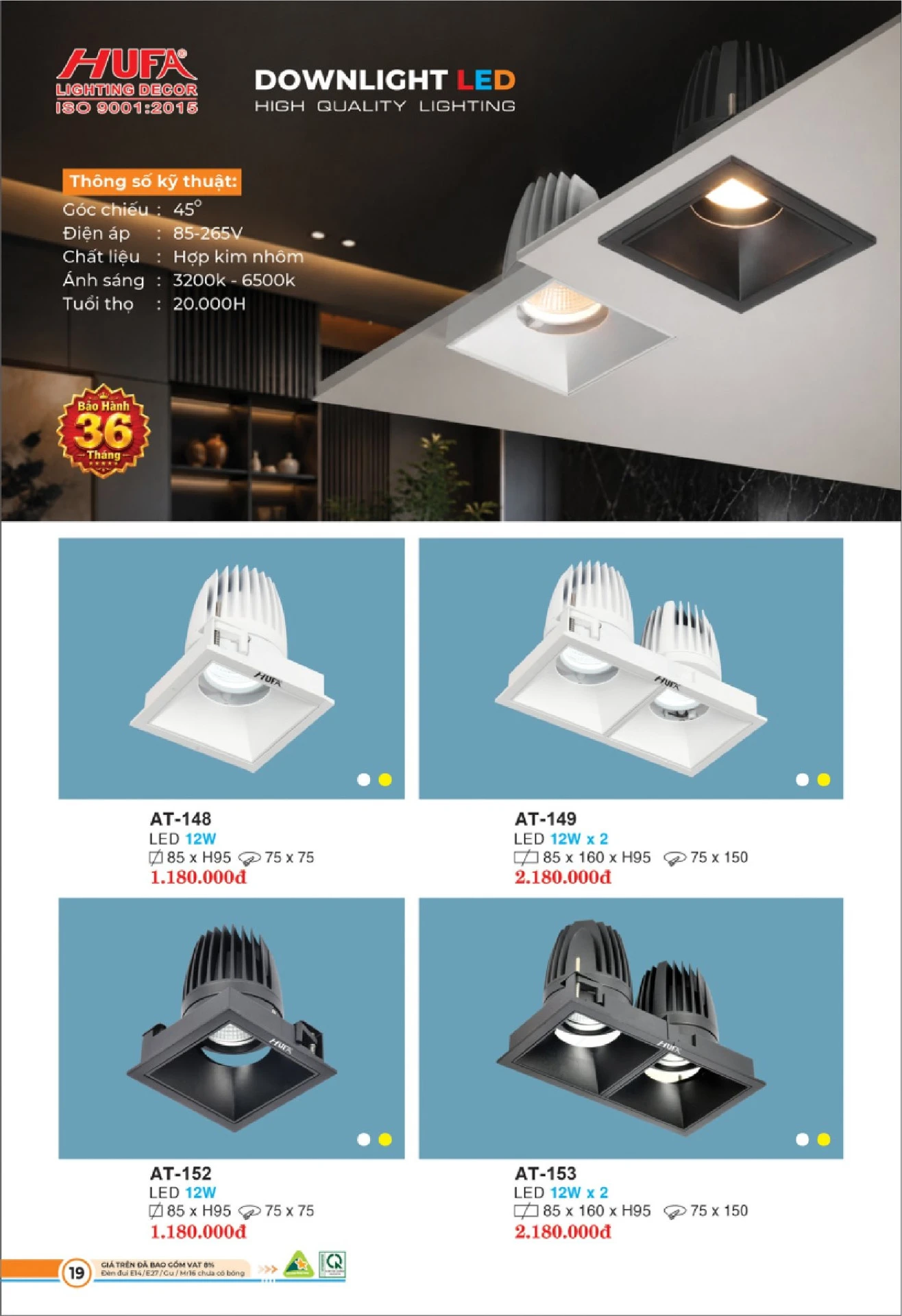 Bảng Giá Đèn Chiếu Sáng LED HUFA 2026 - Trang 20)