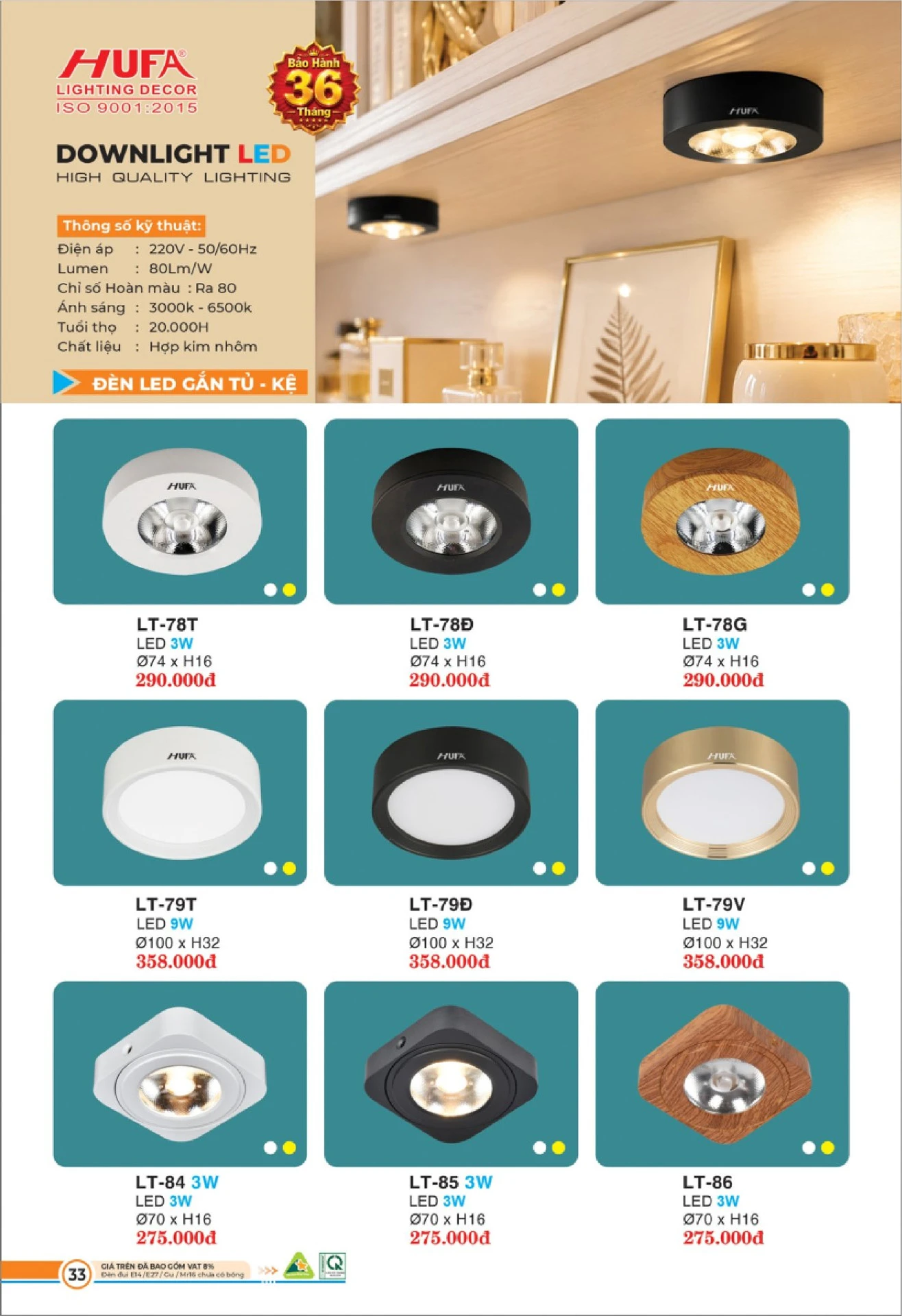Bảng Giá Đèn Chiếu Sáng LED HUFA 2026 - Trang 34)