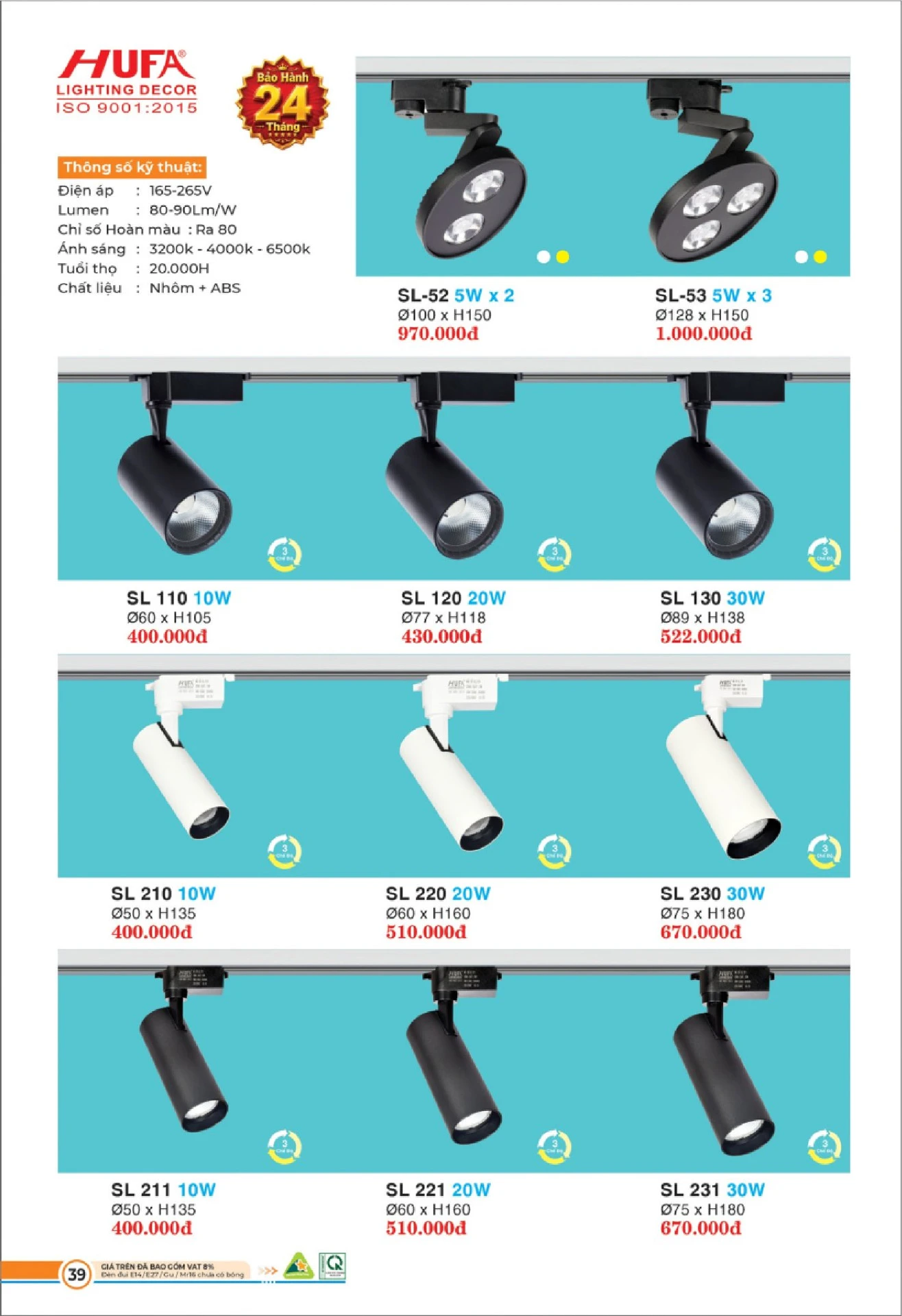 Bảng Giá Đèn Chiếu Sáng LED HUFA 2026 - Trang 40)
