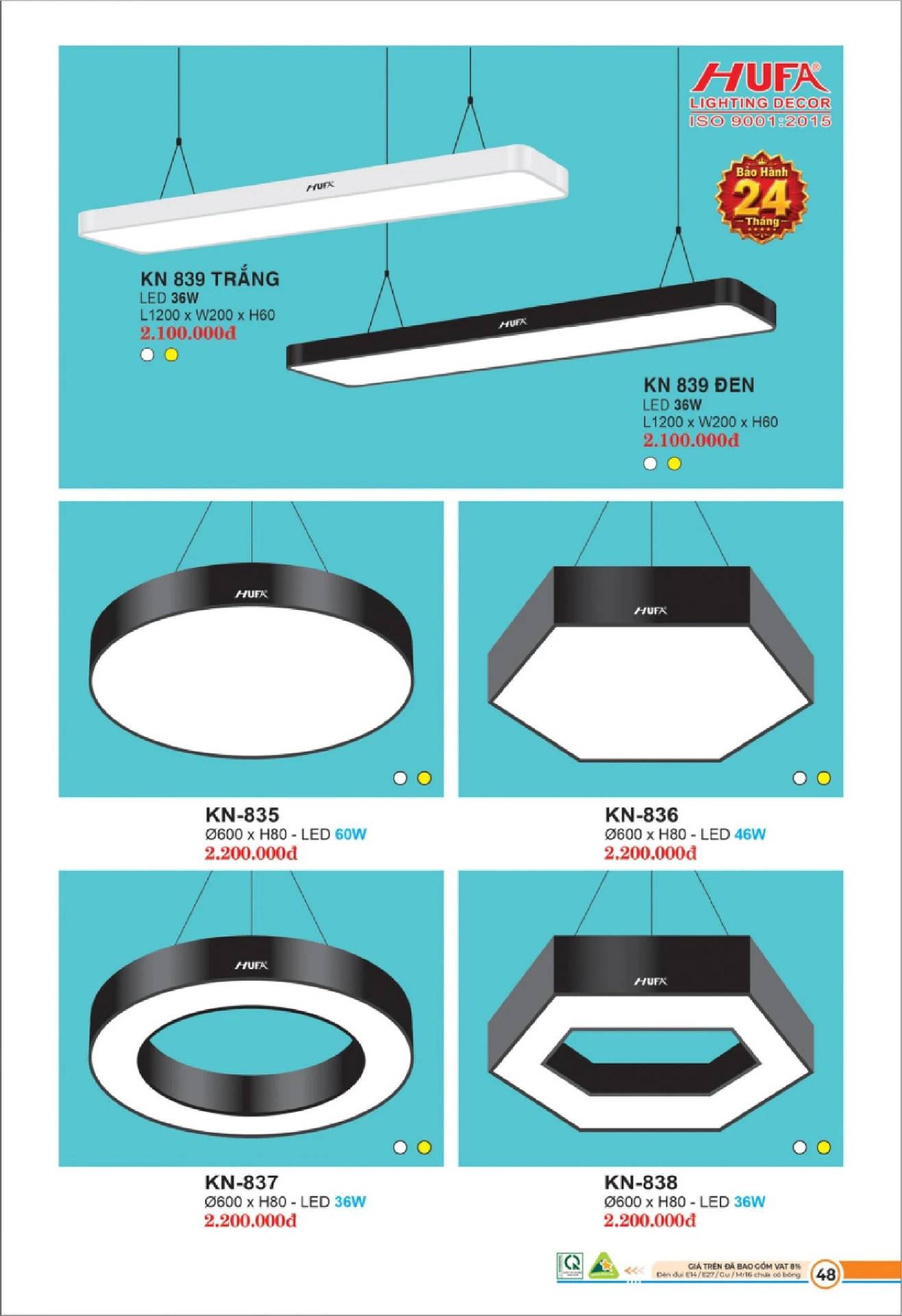 Bảng Giá Đèn Chiếu Sáng LED HUFA 2026 - Trang 49)