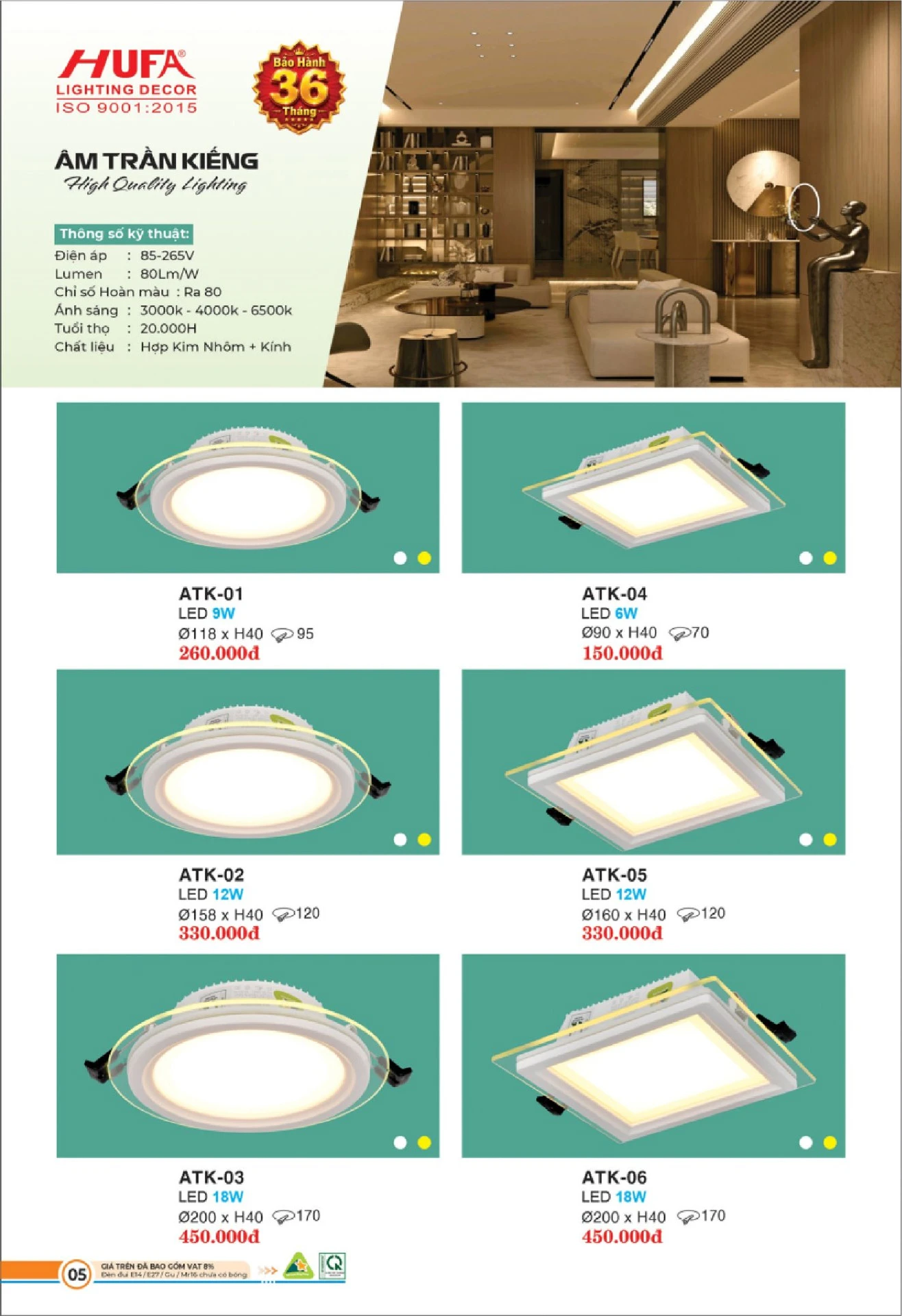 Bảng Giá Đèn Chiếu Sáng LED HUFA 2026 - Trang 6)