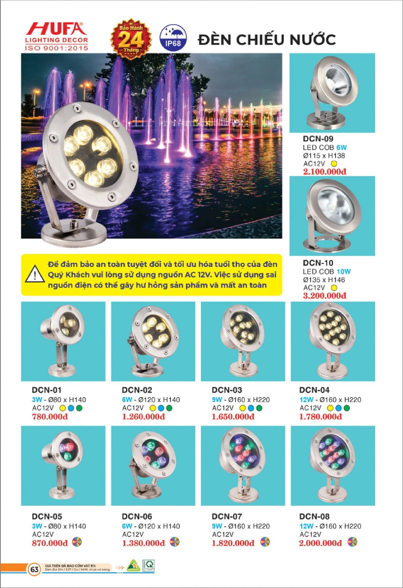 Bảng Giá Đèn Chiếu Sáng LED HUFA 2026 - Trang 64)